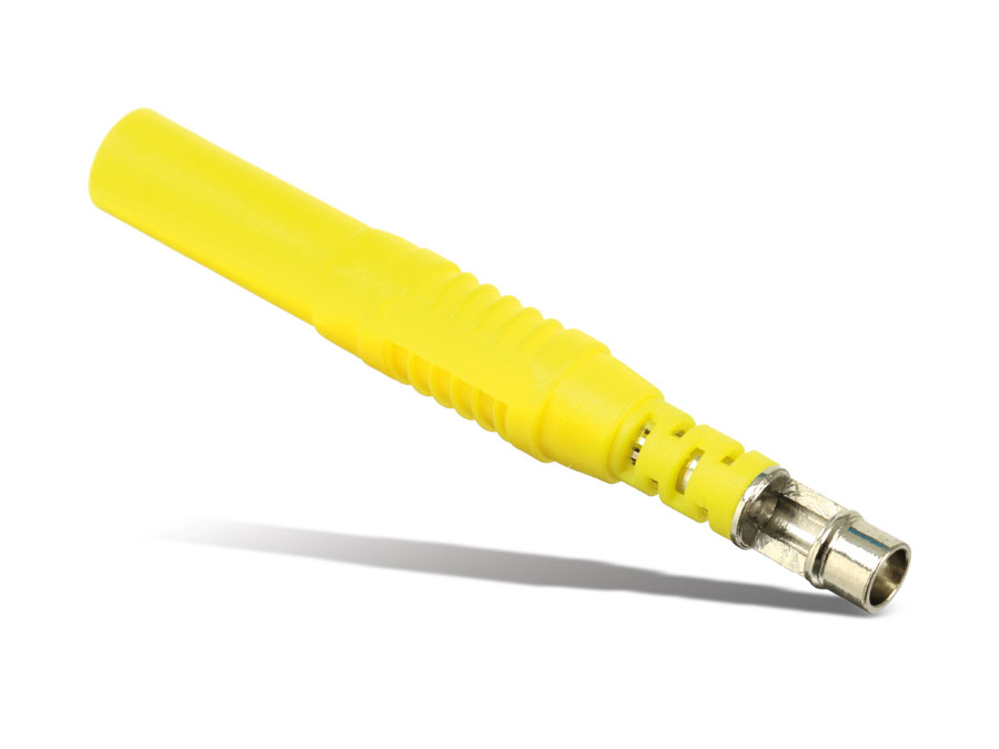 4 mm Labor-Sicherheitsstecker, CAT II, gelb 4 mm Labor-Sicherheitsstecker, CAT II, gelb