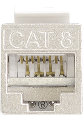 LOGILINK Cat.8.1 Keystone-Buchse STP AWG 22–26, werkzeuglos, nur 14,5 mm breit LOGILINK Cat.8.1 Keystone-Buchse STP AWG 22–26, werkzeuglos, nur 14,5 mm breit
