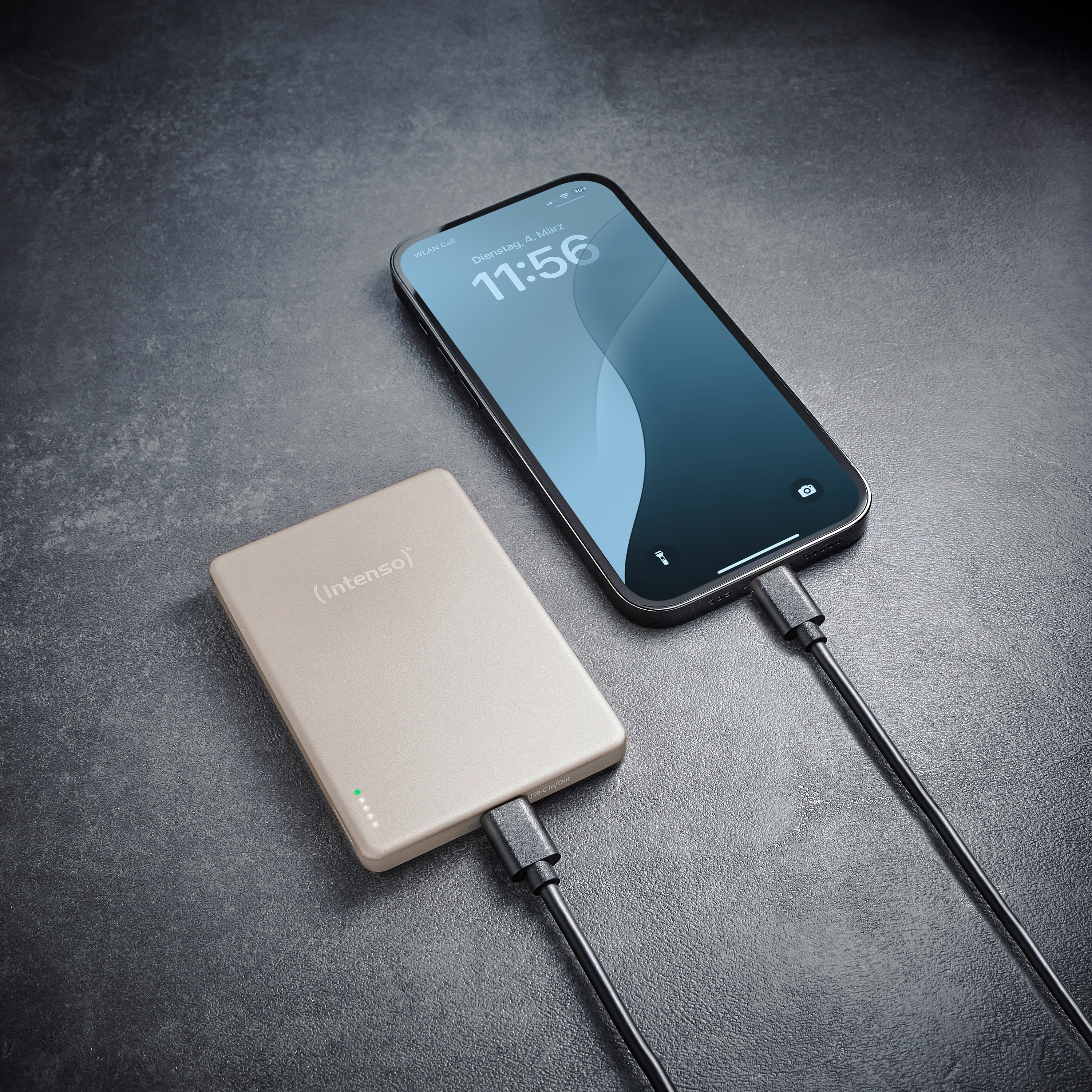 INTENSO Powerbank Magnetic Wireless, MW 5000, 5000 mAh, champange Powerbank INTENSO Magnetic Wireless, MW 5000, 5000 mAh, champange