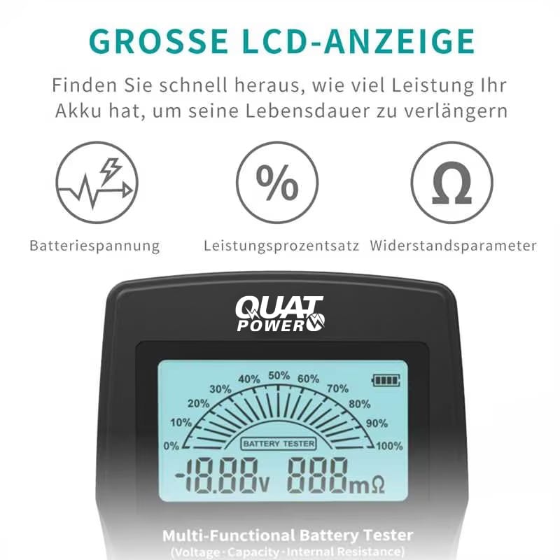 QUATPOWER Batterietester B3, inkl. Innenwiderstandsmessung QUATPOWER Batterietester B3, inkl. Innenwiderstandsmessung