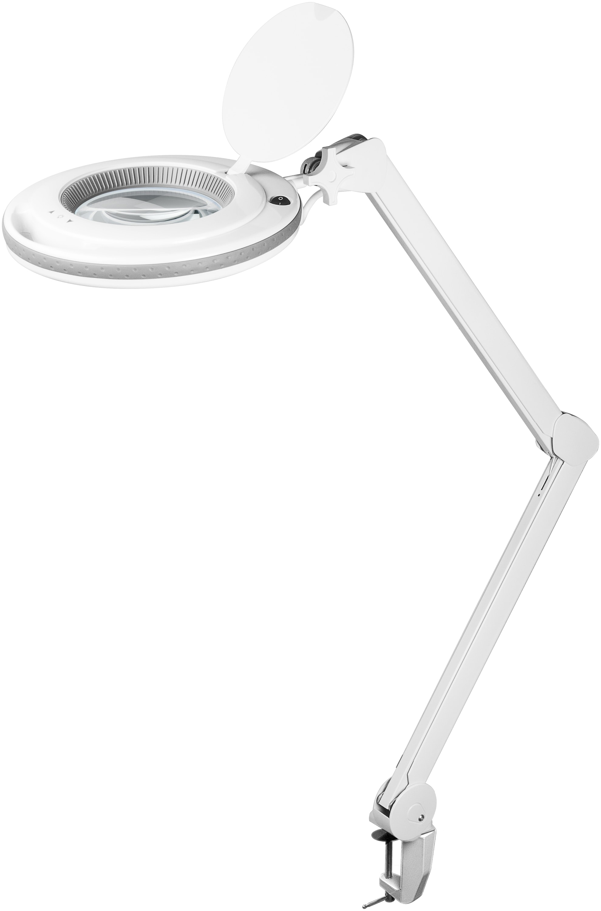 GOOBAY LED-Klemm-Lupenleuchte, 9 W, 730 lm, Kristallglas, dimmbar, weiß GOOBAY LED-Klemm-Lupenleuchte, 9 W, 730 lm, Kristallglas, dimmbar, weiß