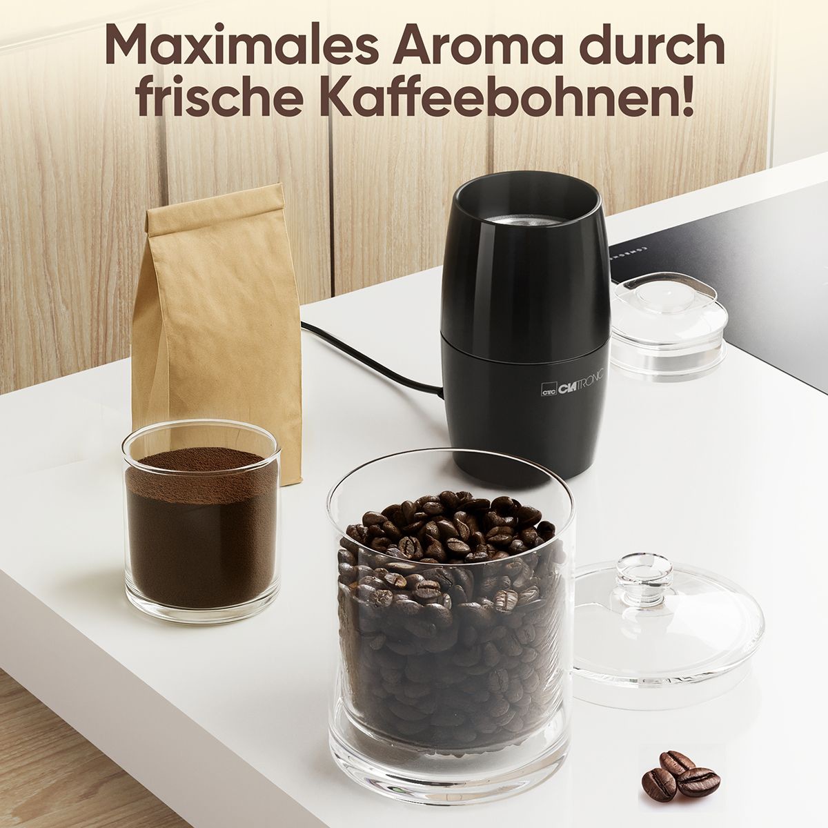 CLATRONIC Kaffeemühle elektrisch, Edelstahl-Schlagmesser, 150 W CLATRONIC Kaffeemühle elektrisch, Edelstahl-Schlagmesser, 150 W