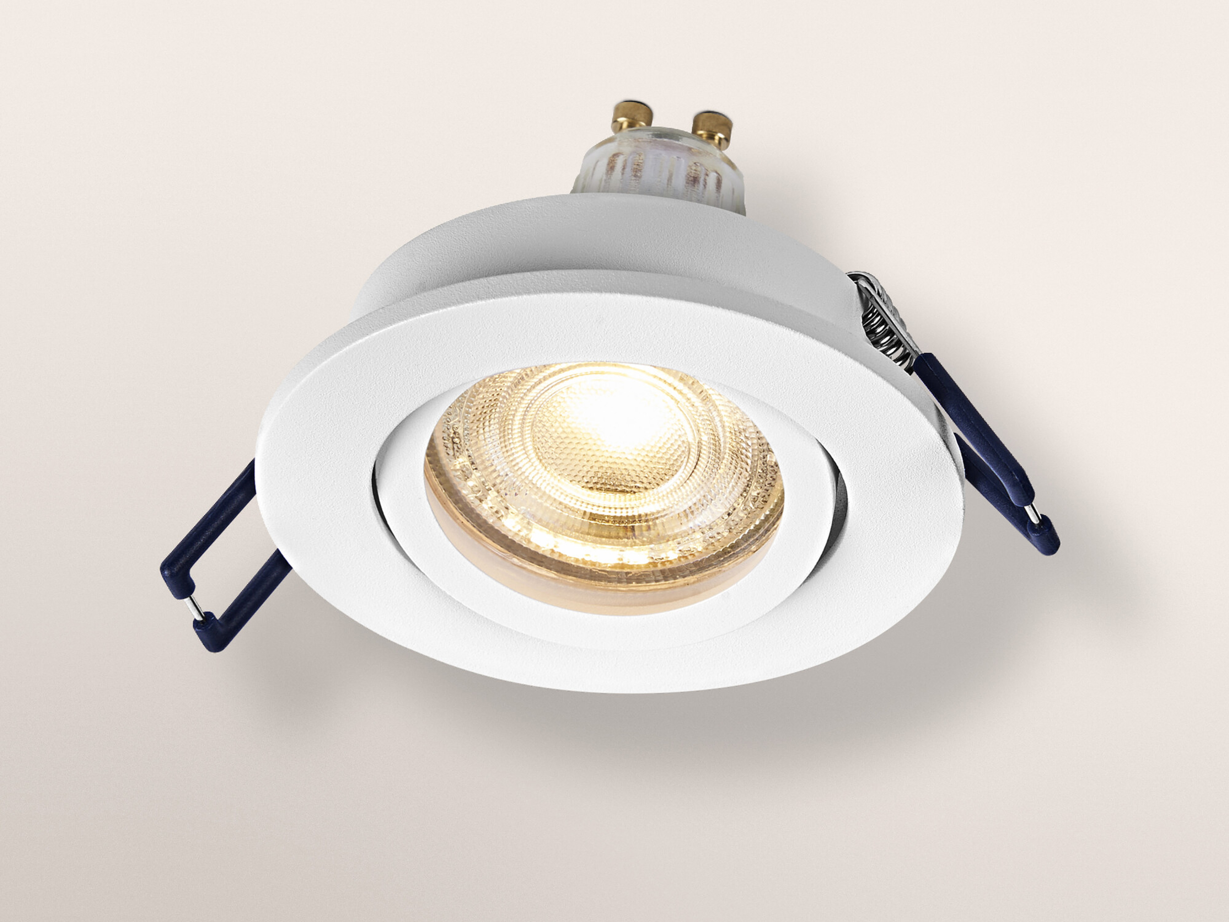 OSRAM LED-Einbauleuchte, GU10, 4,5 W, 2700K, 400lm, warmweiß, 2700K, IP20, weiß, 3er Set OSRAM LED-Einbauleuchte, GU10, 4,5 W, 2700K, 400lm, warmweiß, 2700K, IP20, weiß, 3er Set