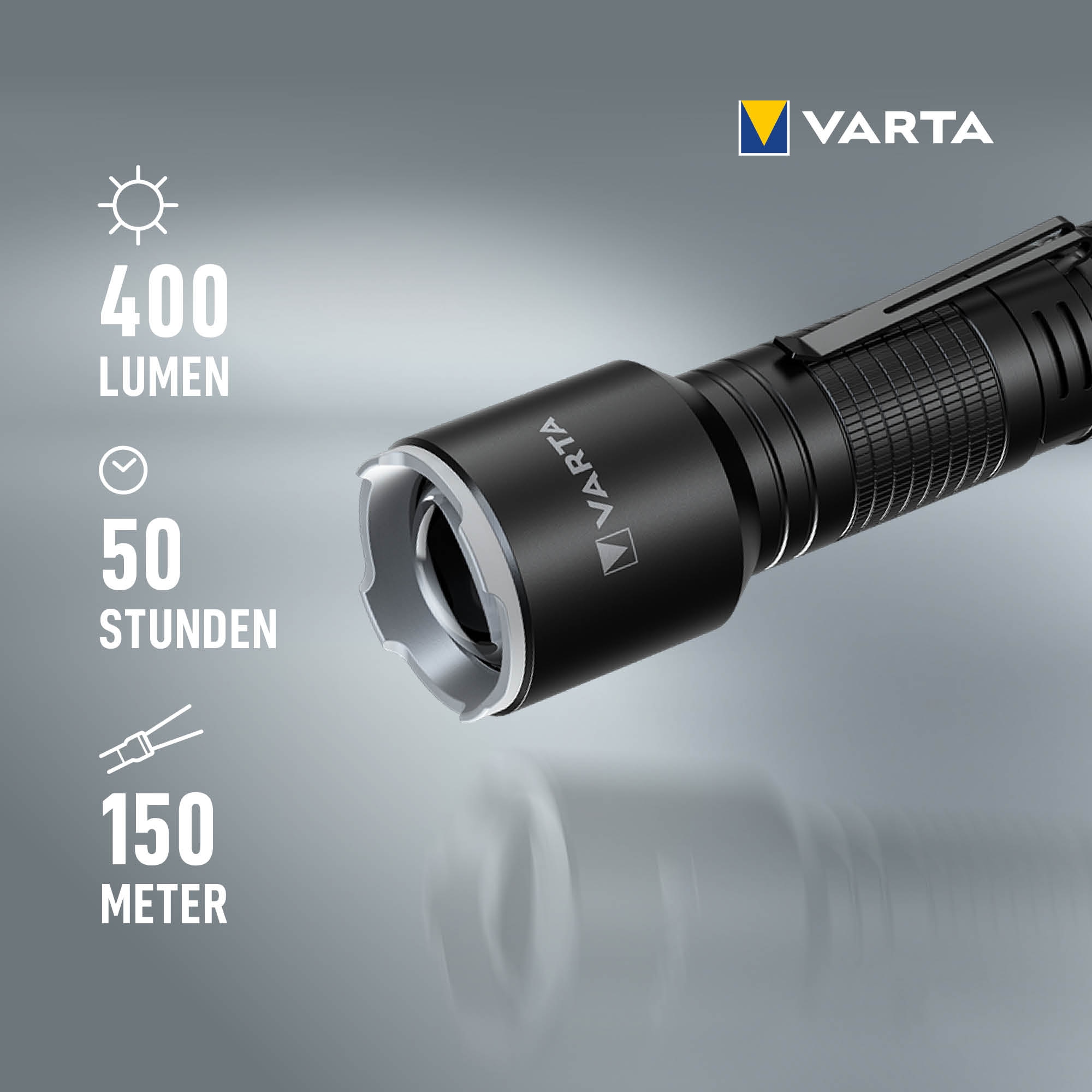 VARTA LED-Taschenlampe Aluminium Light Pro F30, 400 lm, Batteriebetrieb VARTA LED-Taschenlampe Aluminium Light Pro F30, 400 lm, Batteriebetrieb