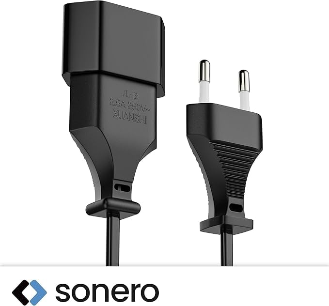 SONERO Netzkabel Verlängerung, X-ESG-ESB-010B, gerade, schwarz, 1m SONERO Netzkabel Verlängerung, X-ESG-ESB-010B, gerade, schwarz, 1m
