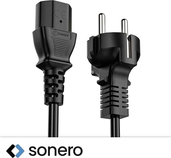 SONERO Netzkabel Schutzkontaktstecker, X-SKG-C13G-010B, gerade, schwarz, 1m SONERO Netzkabel Schutzkontaktstecker, X-SKG-C13G-010B, gerade, schwarz, 1m