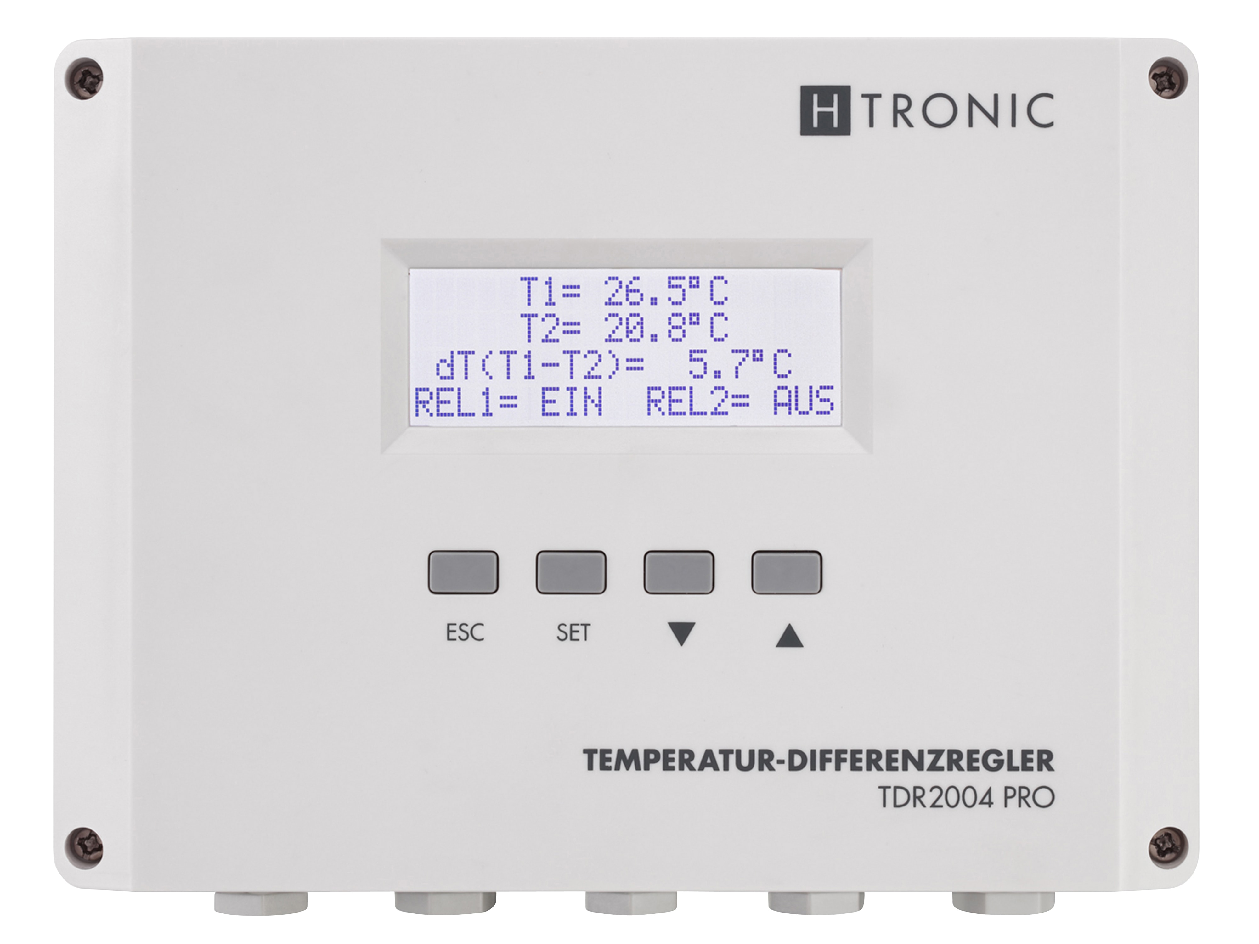 H-TRONIC Temperatur-Differenzregler TDR2004 pro, weiß H-TRONIC Temperatur-Differenzregler TDR2004 pro, weiß