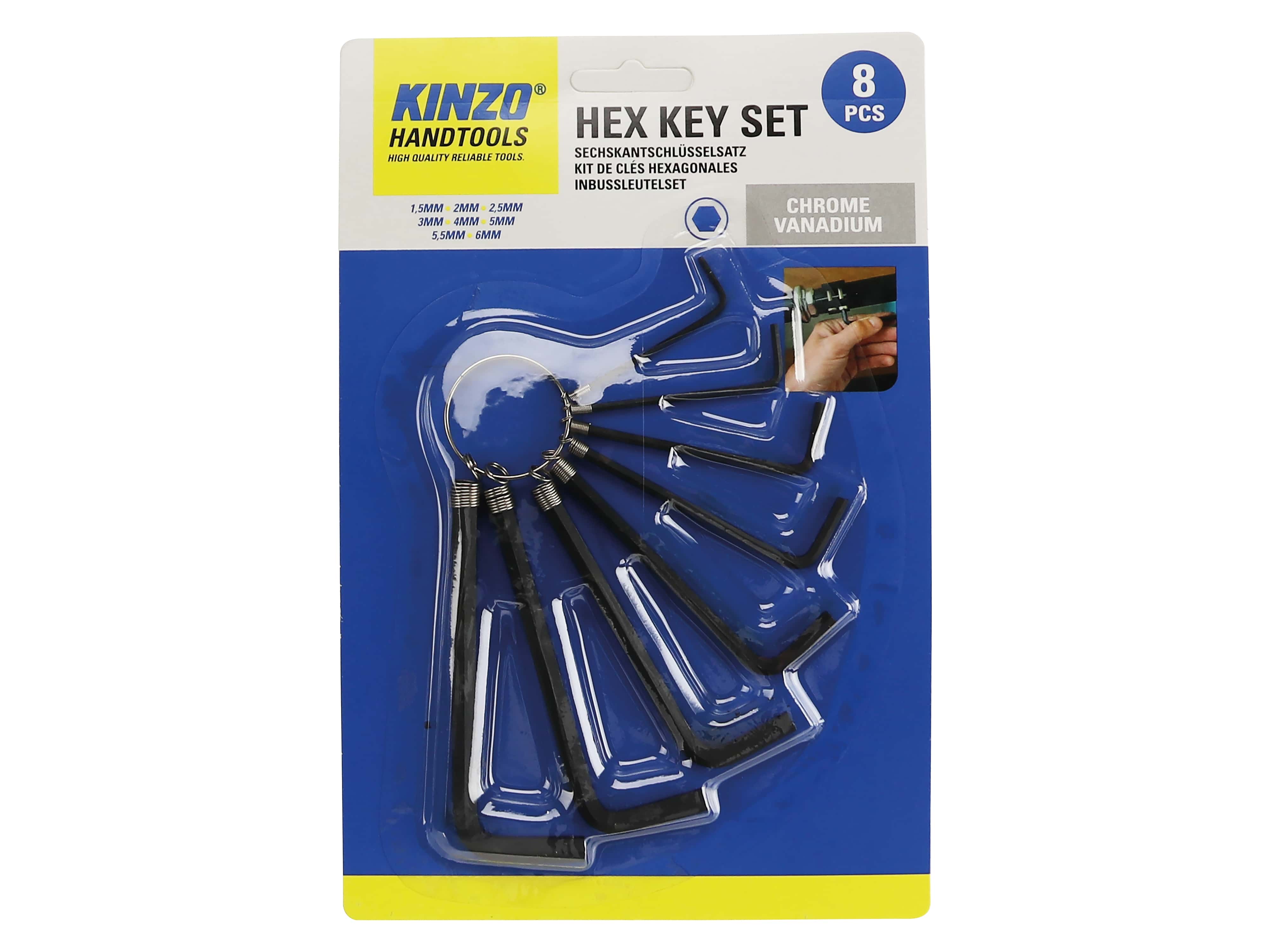 KINZO Sechskantschlüssel-Set, 8-teilig KINZO Sechskantschlüssel-Set, 8-teilig