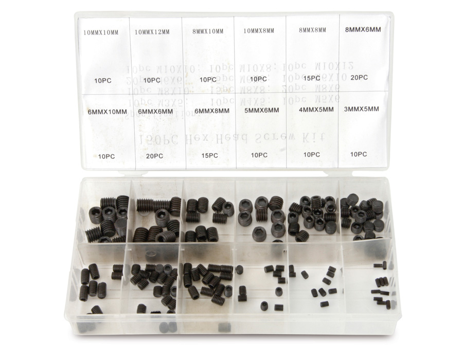 Madenschrauben-Sortiment, 150 Stück Madenschrauben-Sortiment, 150 Stück