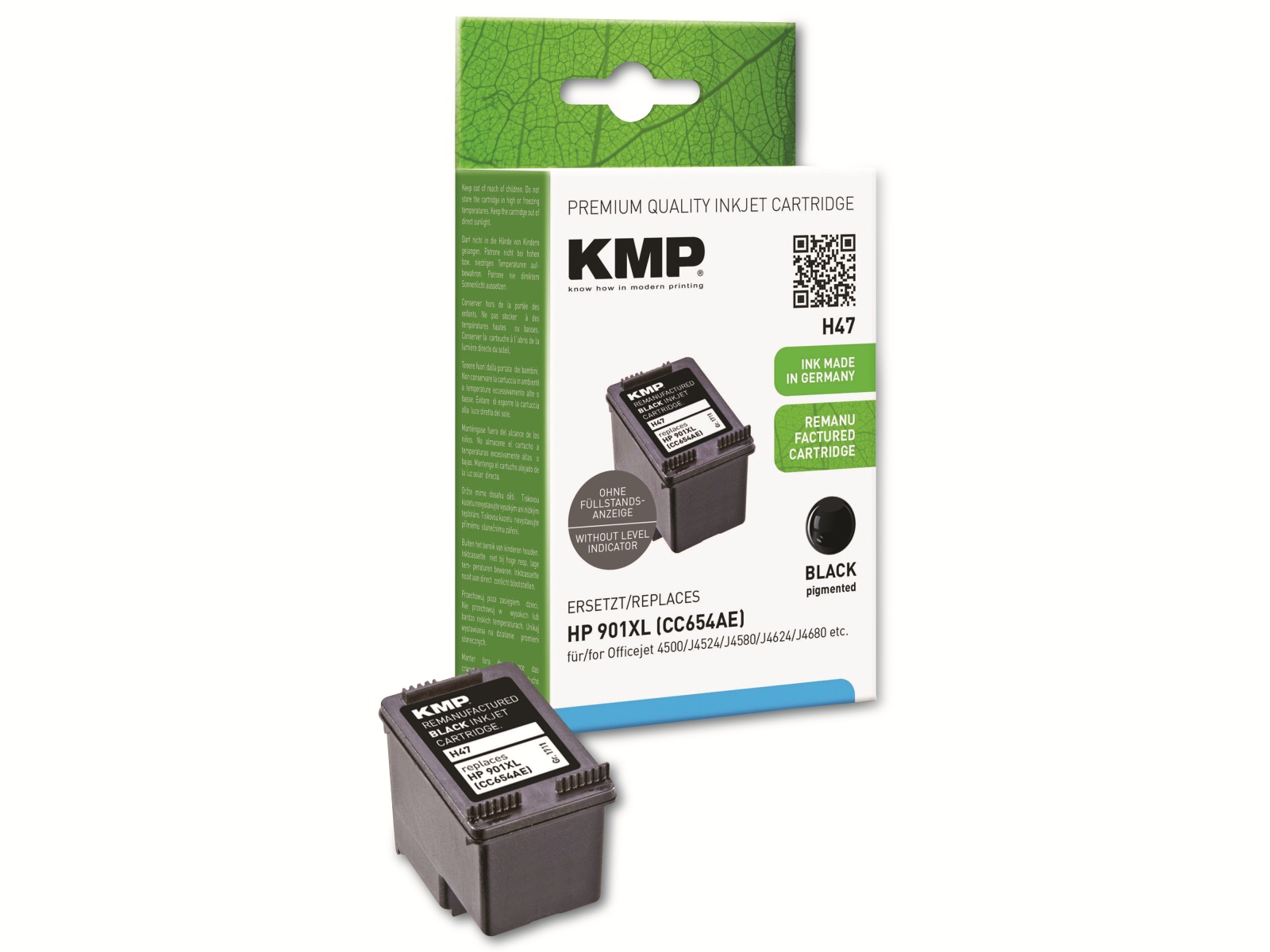KMP Tintenpatrone kompatibel für HP 901XL (CC654AE), schwarz KMP Tintenpatrone kompatibel für HP 901XL (CC654AE), schwarz