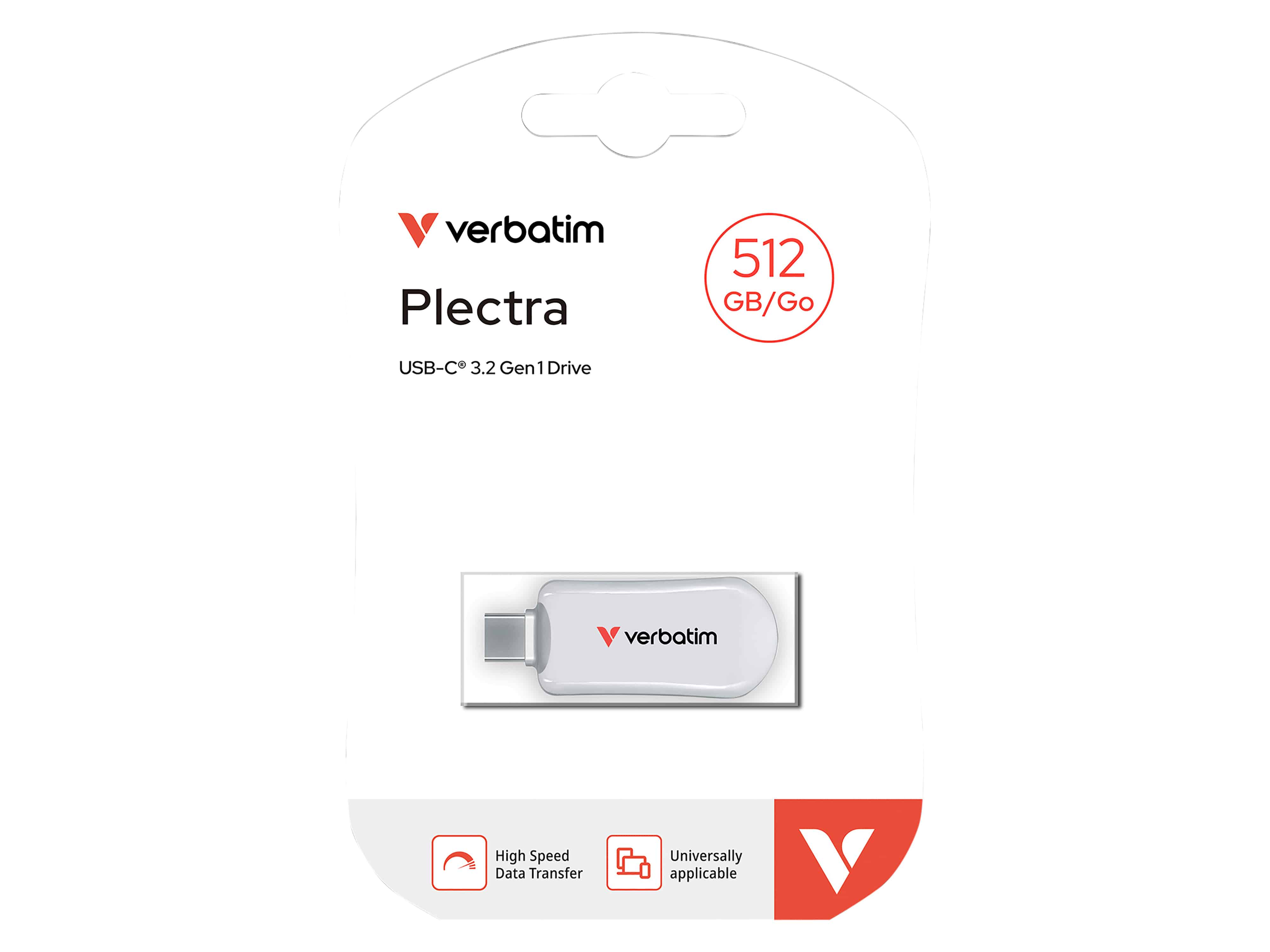 VERBATIM USB-C Stick Plectra 30231 USB 3.2 512GB weiß VERBATIM USB-C Stick Plectra 30231 USB 3.2 512GB weiß