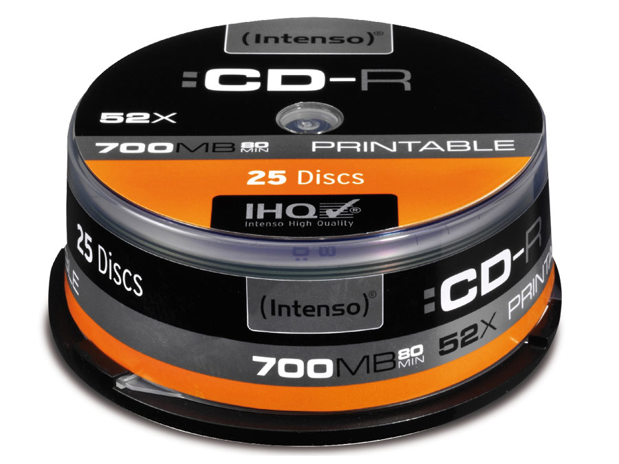 INTENSO CD-R Spindel (bedruckbar), 25 Stück INTENSO CD-R Spindel (bedruckbar), 25 Stück