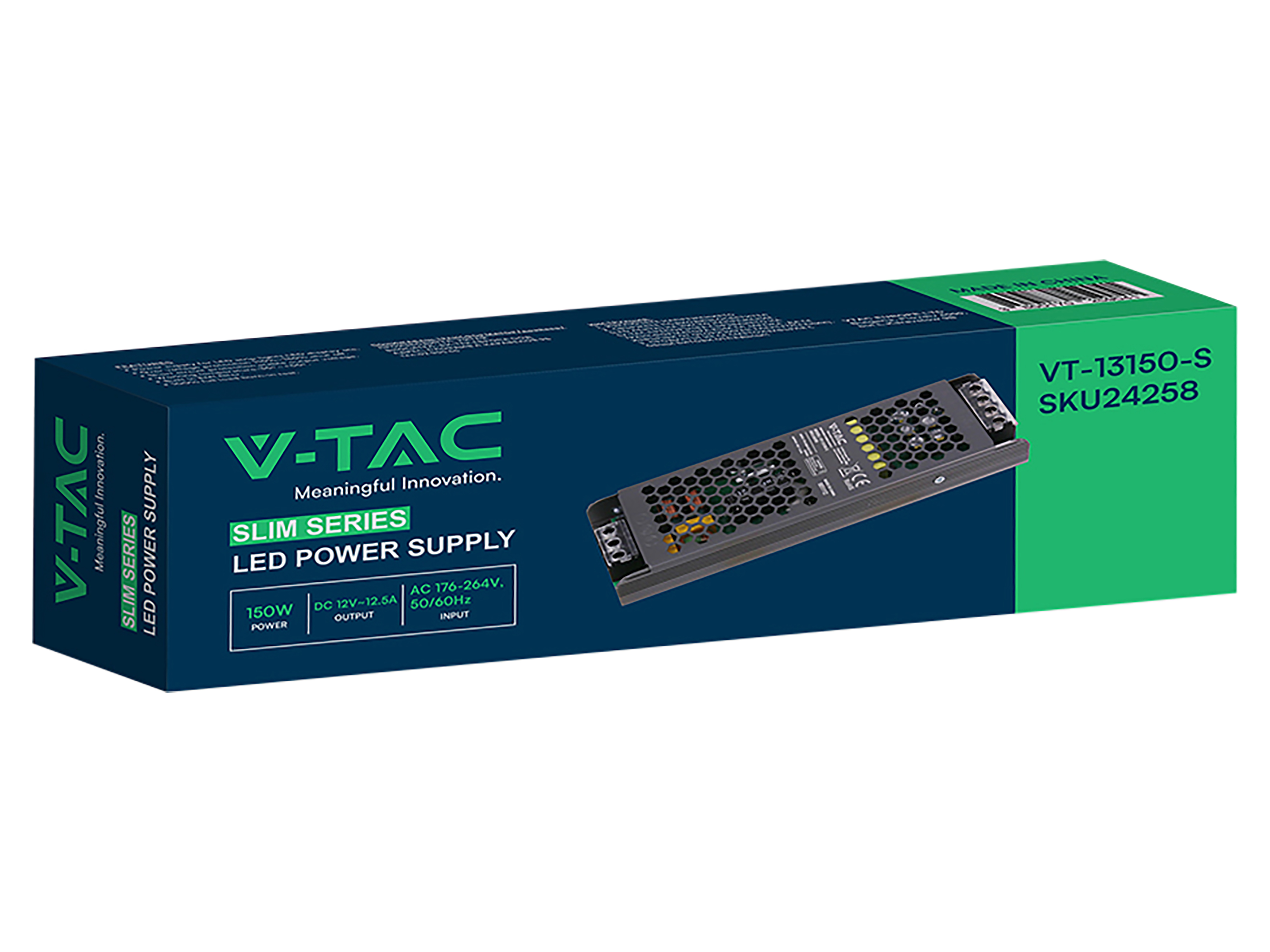 V-TAC Schaltnetzteil, VT-24258, 12V/12,5A, 150W, IP20 V-TAC Schaltnetzteil, VT-24258, 12V/12,5A, 150W, IP20