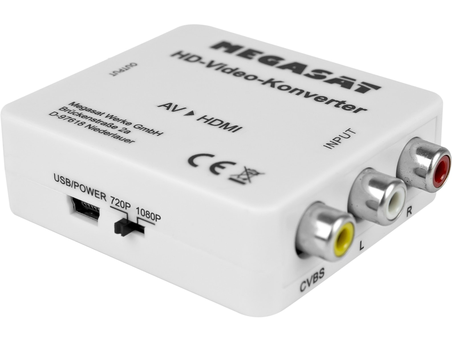 MEGASAT HD-Video-Konverter, AV zu HDMI MEGASAT HD-Video-Konverter, AV zu HDMI