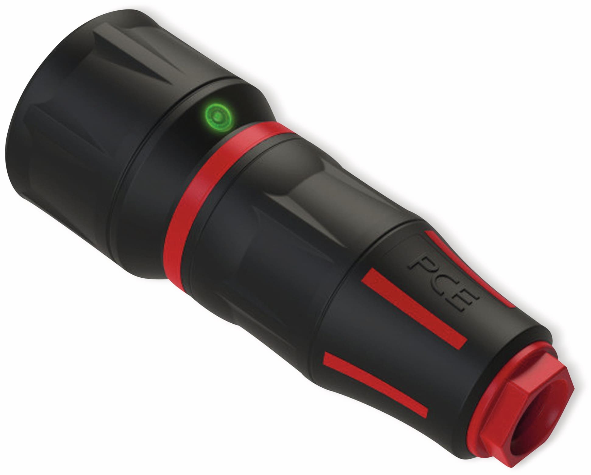 PCE Schutzkontaktkupplung TopTaurus2, schwarz/rot, mit LED PCE Schutzkontaktkupplung TopTaurus2, schwarz/rot, mit LED