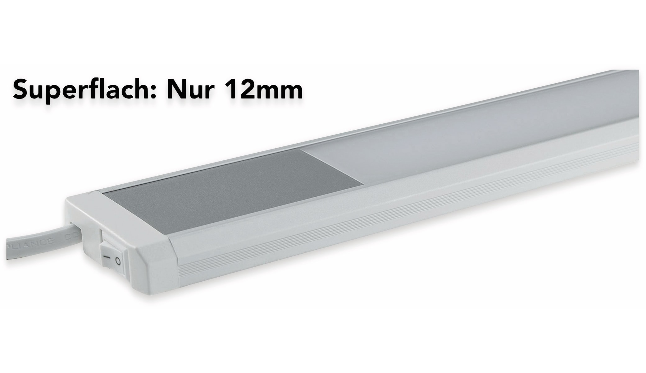 CHILITEC LED-Unterbauleuchte Comprido 600, 3000K, 10 W, 230 V CHILITEC LED-Unterbauleuchte Comprido 600, 3000K, 10 W, 230 V