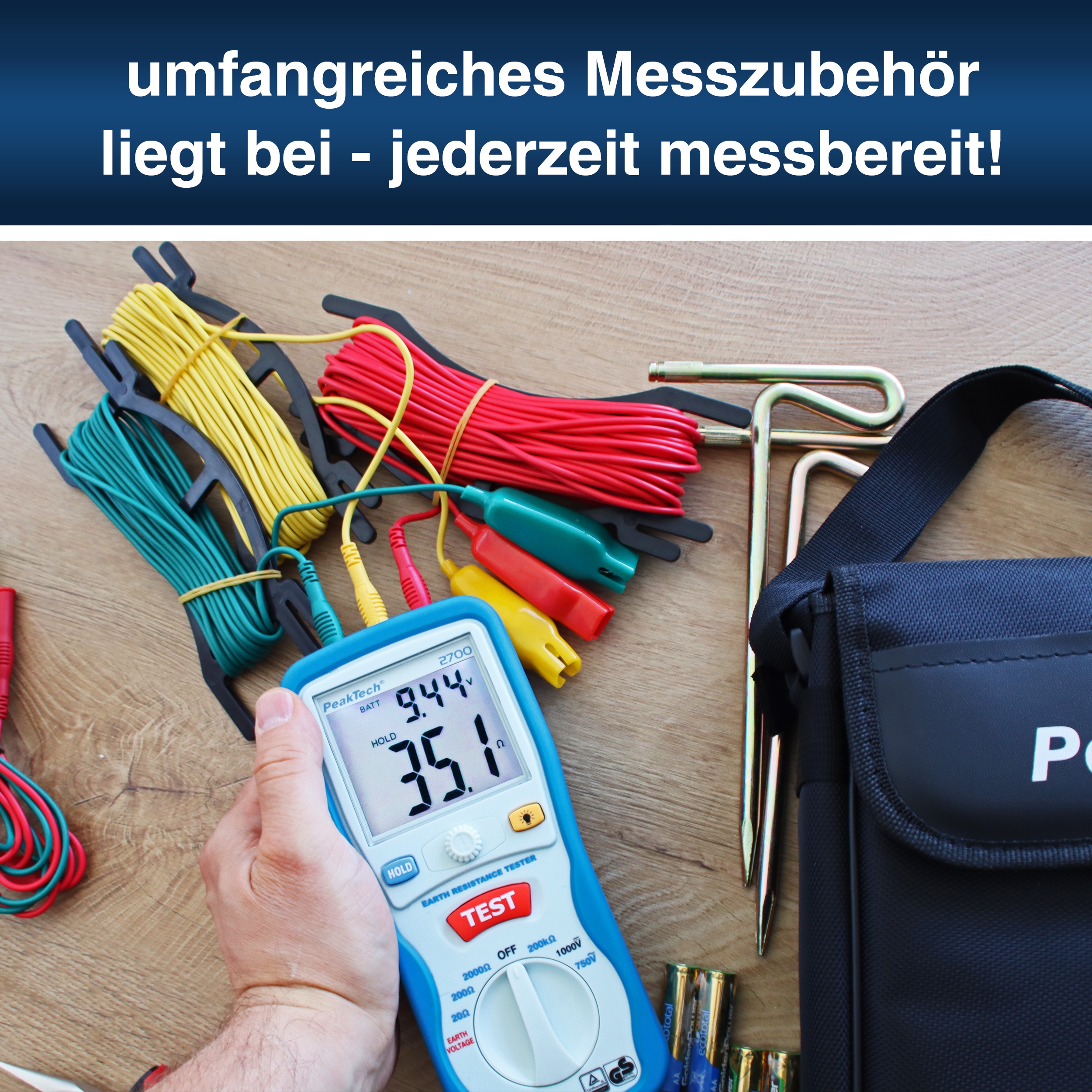 PEAKTECH Erdungs-Messgerät, P2700 PEAKTECH Erdungs-Messgerät, P2700