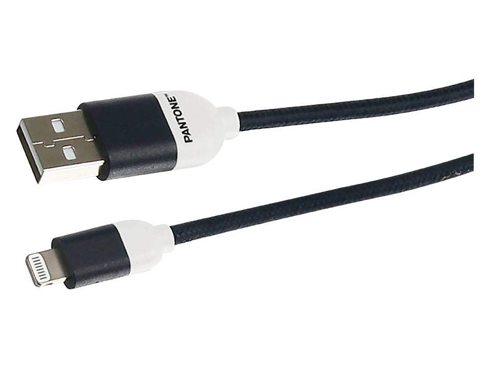USB-Lightning-Kabel, PANTONE , 150cm, schwarz, MFI certified USB-Lightning-Kabel, PANTONE , 150cm, schwarz, MFI certified