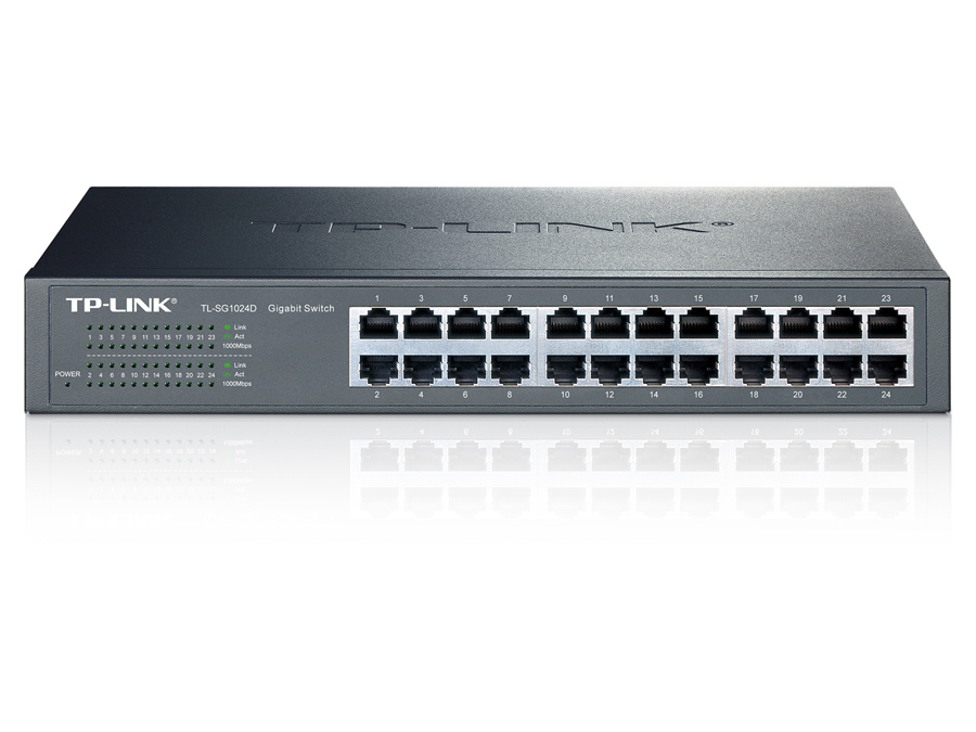 TP-LINK Gigabit Netzwerk-Switch TL-SG1024D, 24-Port TP-LINK Gigabit Netzwerk-Switch TL-SG1024D, 24-Port