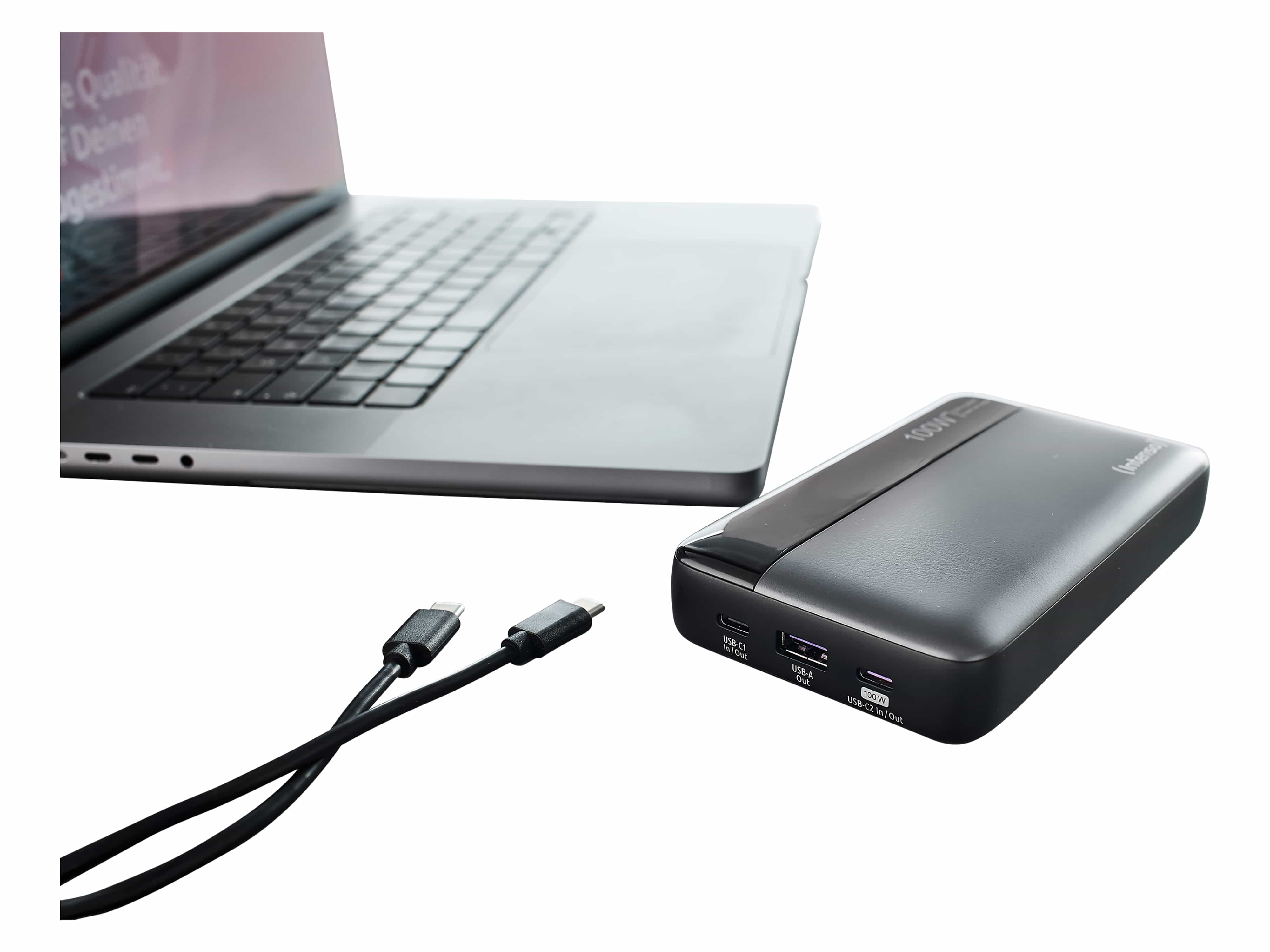 INTENSO USB Powerbank 7350050, HE20000, 20.000mAh, 100 W, grau INTENSO USB Powerbank 7350050, HE20000, 20.000mAh, 100 W, grau