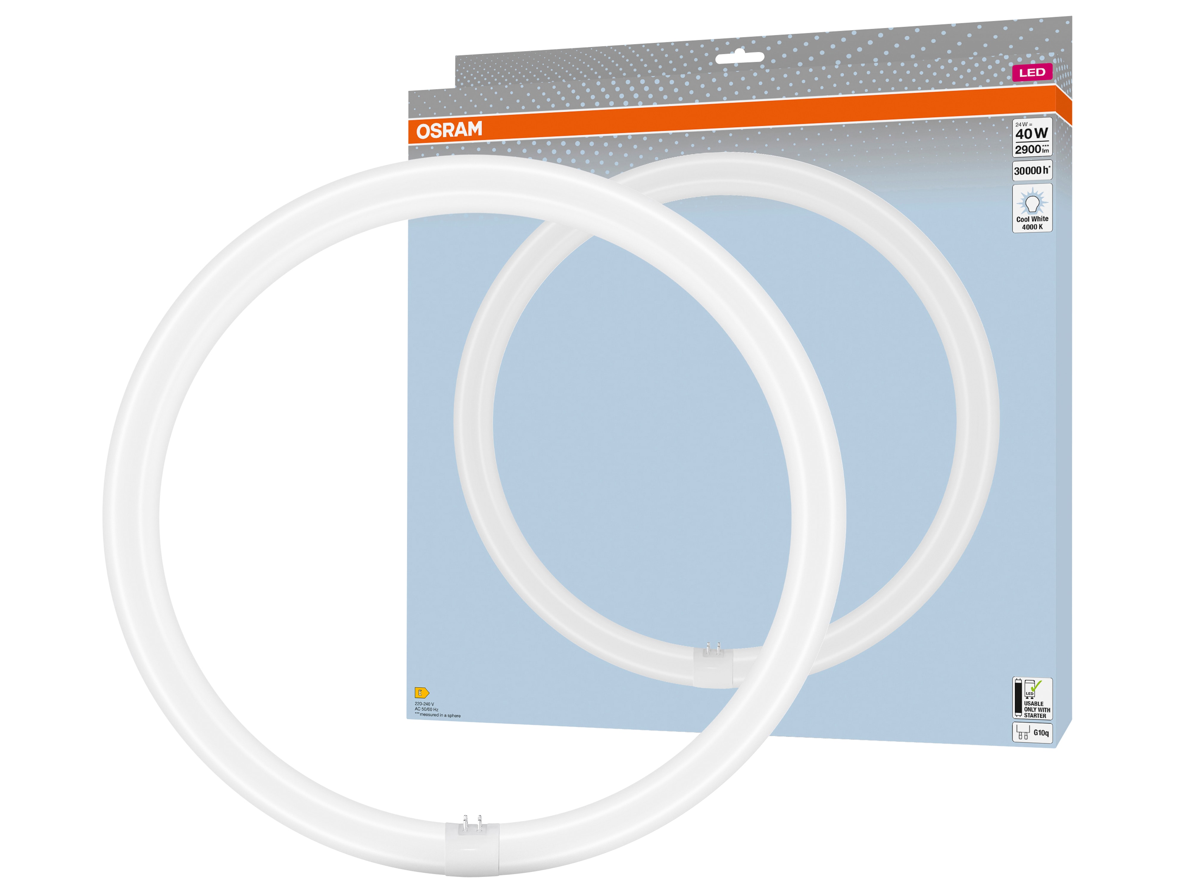 OSRAM LED-Röhre T9, Ringform, G10q, EEK: E, 24W, 2900lm, 4000K