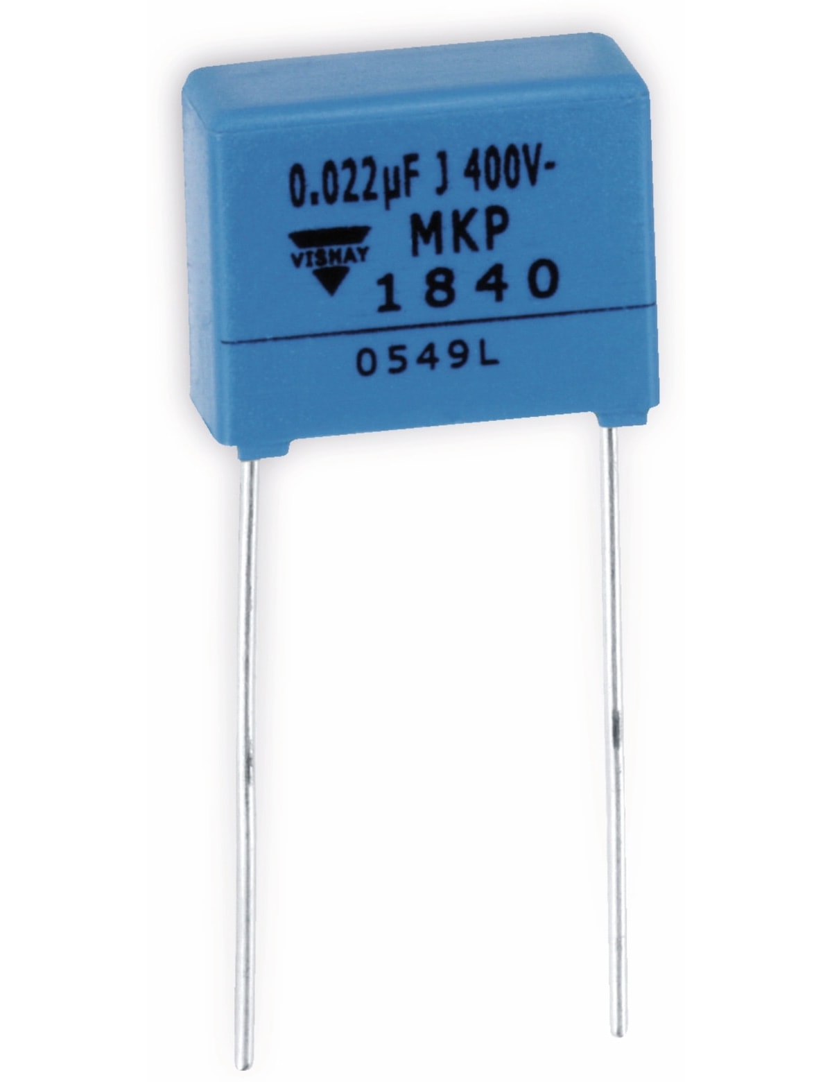 VISHAY Folien-Kondensator MKP1840, 22 nF, 400V-, radial, RM 10 VISHAY Folien-Kondensator MKP1840, 22 nF