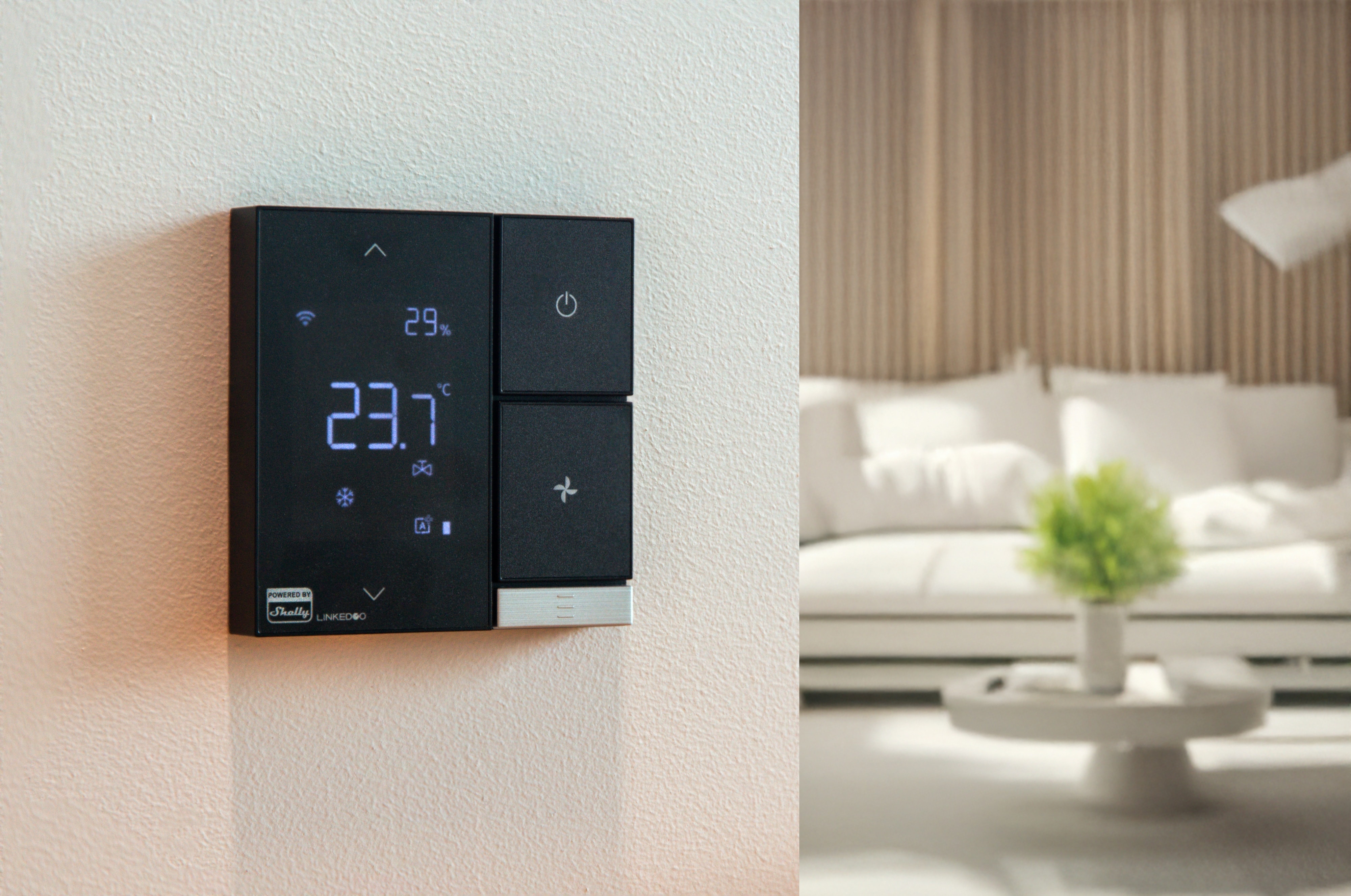 LINKEDGO HVAC Thermostat ST802-B, schwarz