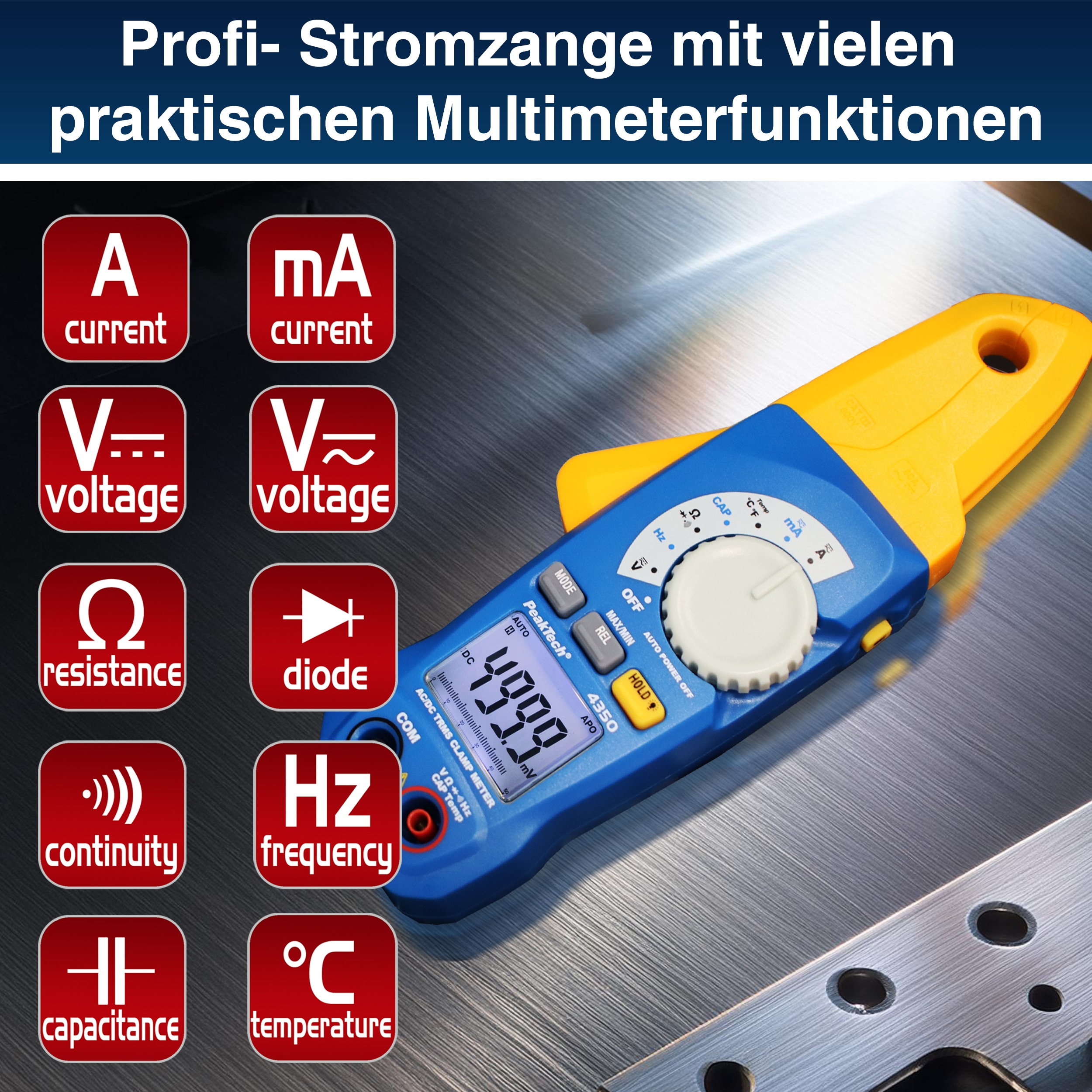 PEAKTECH Stromzange, P 4350, True RMS PEAKTECH Stromzange, P 4350, True RMS