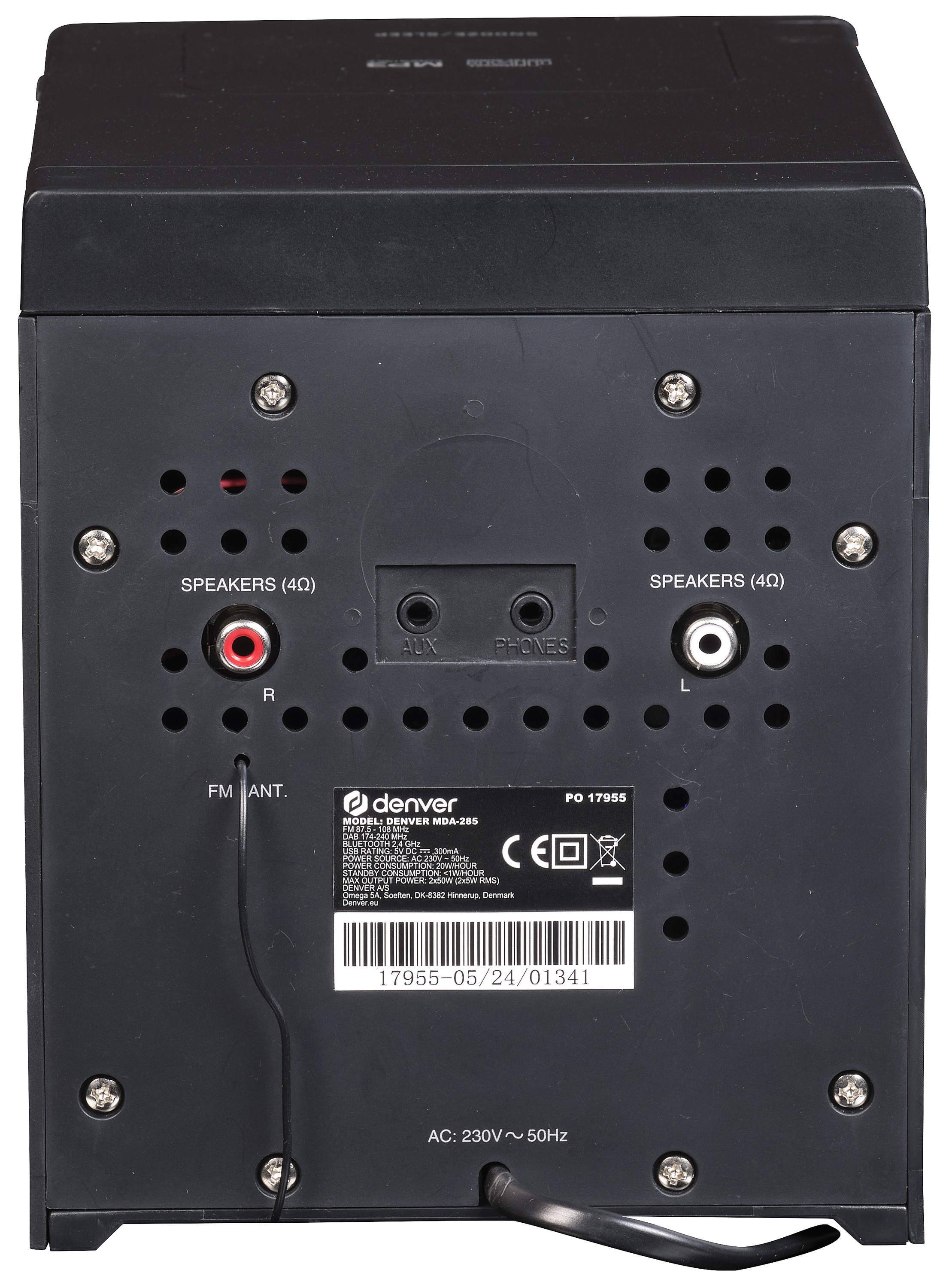 DENVER Stereoanlage MDA-285, schwarz