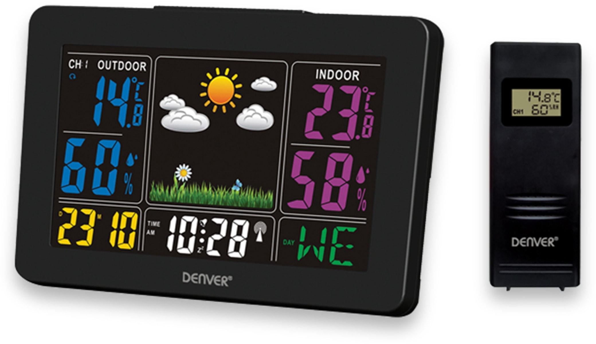 DENVER Wetterstation WS-540, schwarz, mit Farbdisplay DENVER Wetterstation WS-540, schwarz, mit Farbdisplay