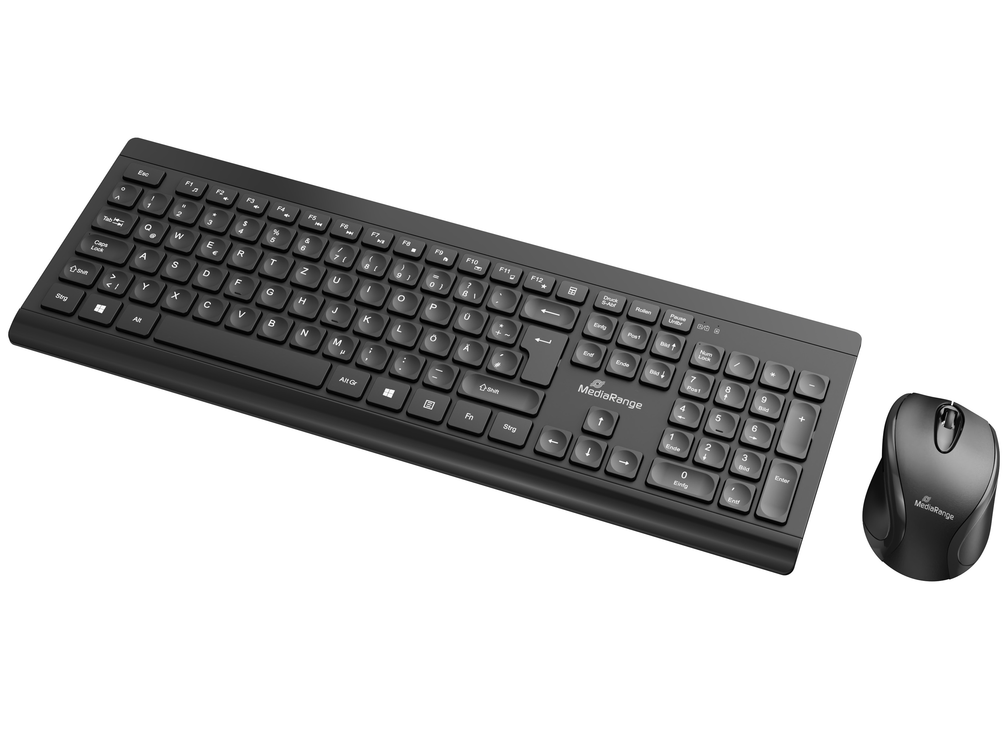 MEDIARANGE Tastatur- und Maus-Set MROS104 MEDIARANGE Funk-Tastatur- und Maus-Set MROS104, QWERTZ, schwarz