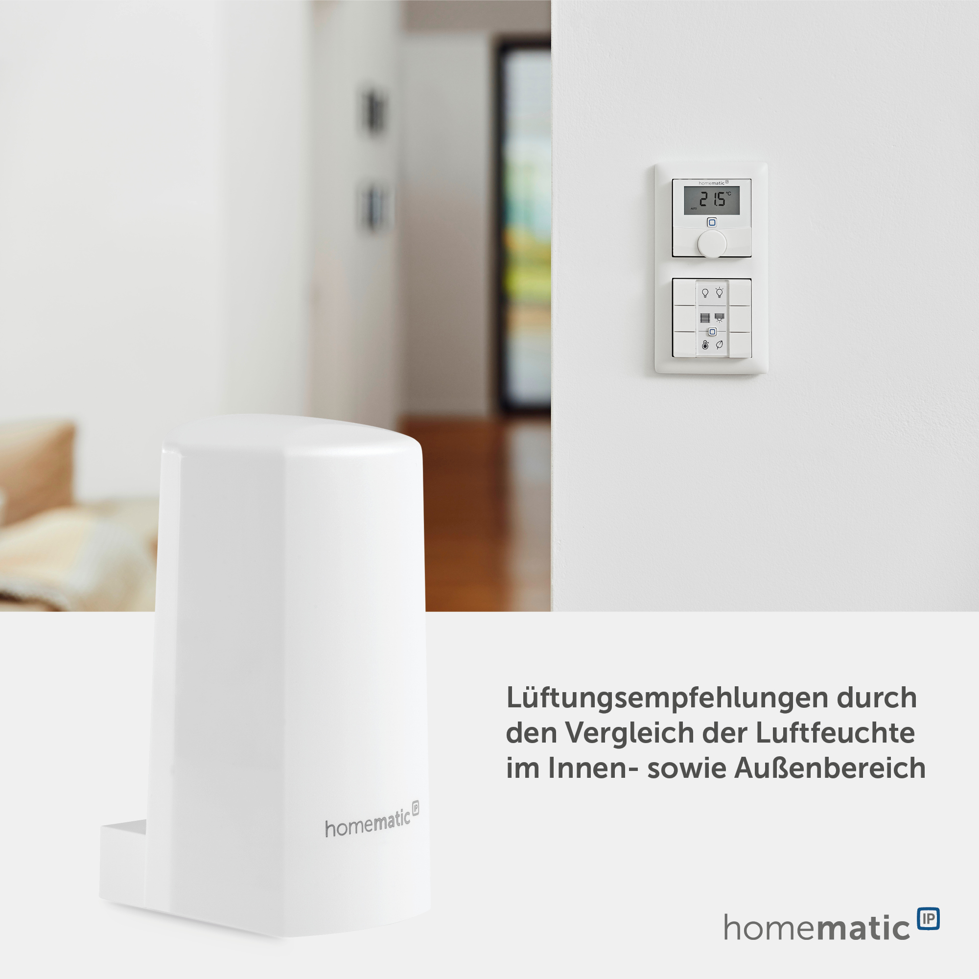 HOMEMATIC IP Smart Home 150573A0, Temp. Und Luftfeuchtigkeitssensor, weiß HOMEMATIC IP Smart Home 150573A0, Temp. Und Luftfeuchtigkeitssensor, weiß