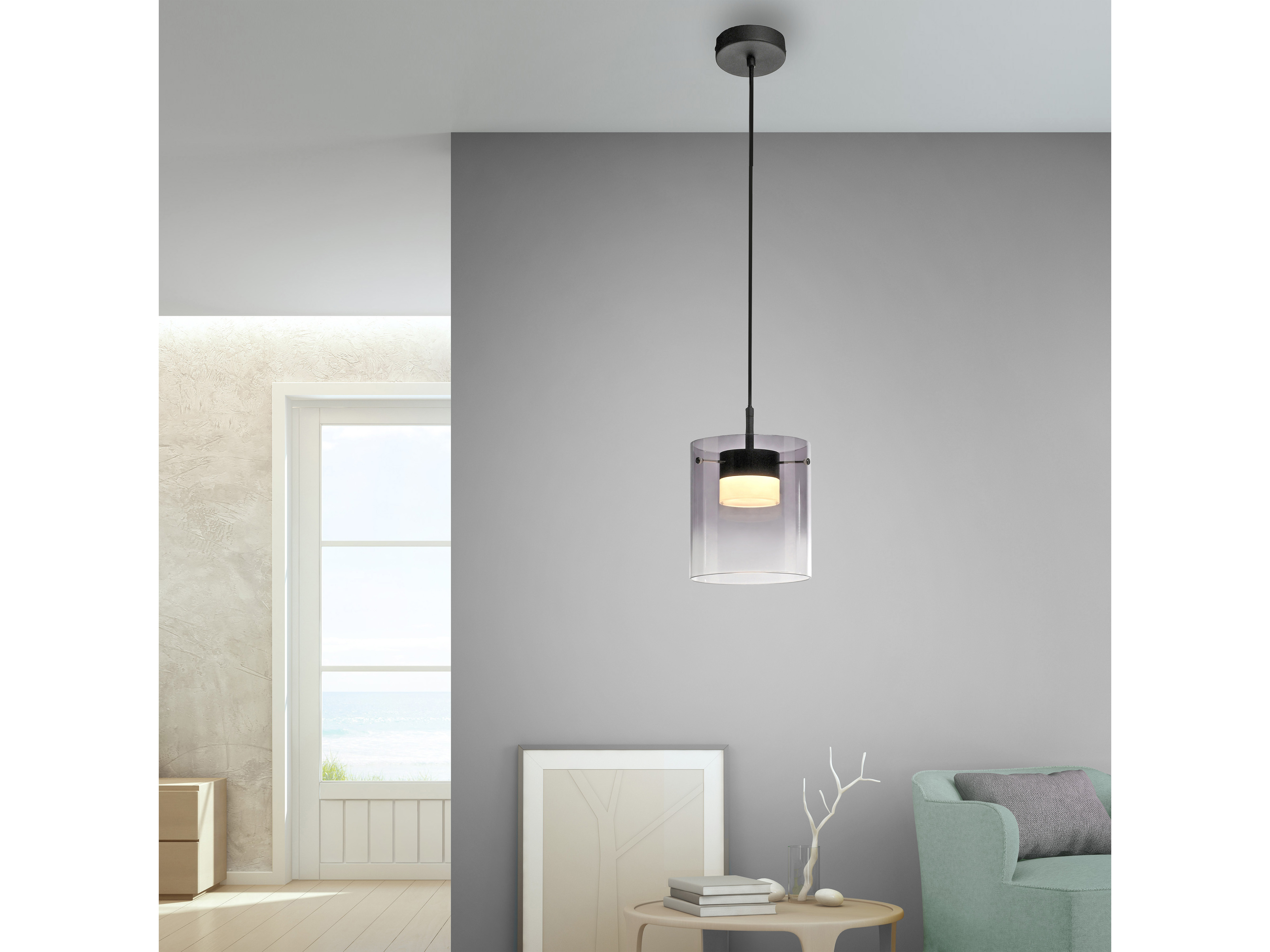 JUST LIGHT LED-Pendelleuchte 14042-18, 7,5W, 800lm, 3000K, schwarz JUST LIGHT LED-Pendelleuchte 14042-18, 7,5W, 800lm, 3000K, schwarz