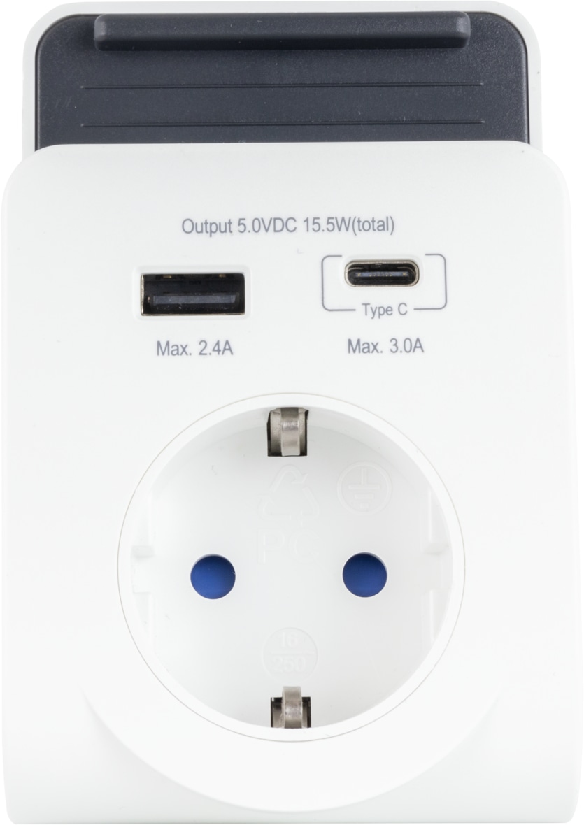 REV USB-Ladegerät mit Handyablage, 1x USB-A, 1x USB-C REV USB-Ladegerät mit Handyablage, 1x USB-A, 1x USB-C