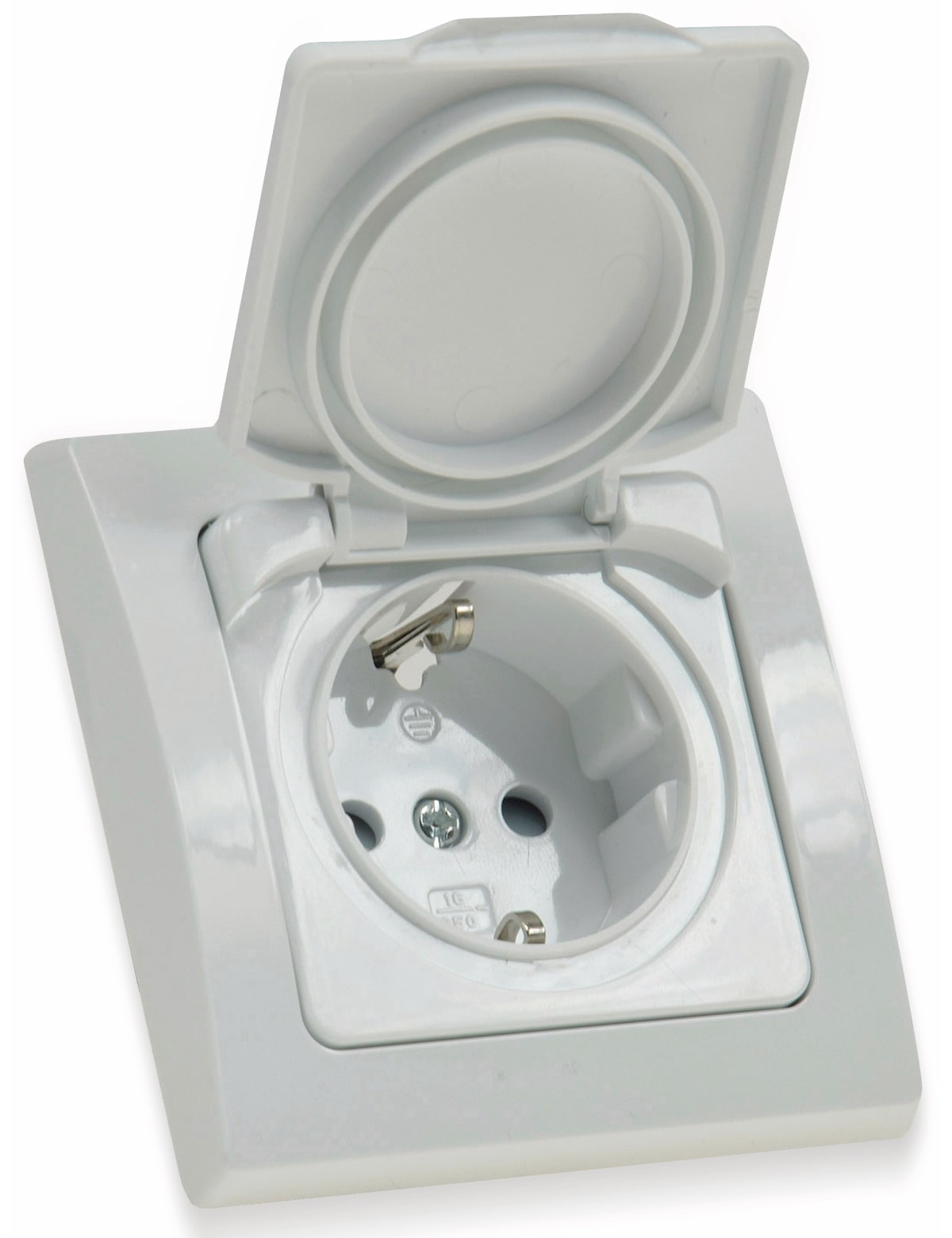DELPHI Schutzkontakt-Steckdose 16A/250V, weiß, IP44 DELPHI Schutzkontakt-Steckdose 16A/250V, weiß, IP44