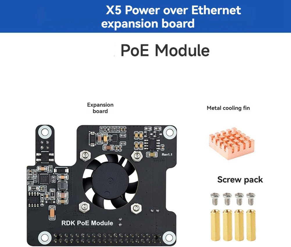 D-ROBOTICS PoE Modul für RDK X5 Einplatinencomputer D-ROBOTICS PoE Modul für RDK X5 Einplatinencomputer