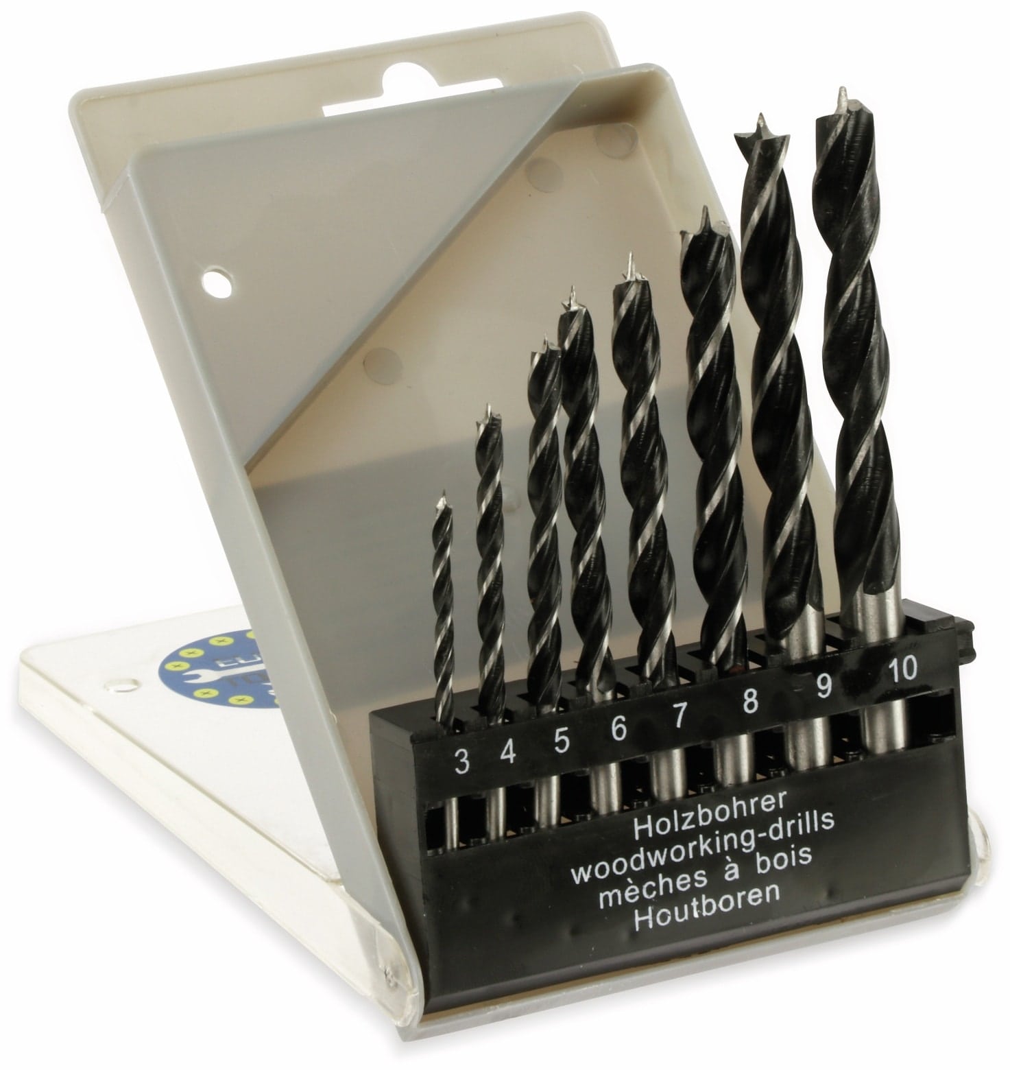 MASTERPROOF Holzbohrer-Satz in Kunststoffbox, 3...10 mm, 8-teilig MASTERPROOF Holzbohrer-Satz in Kunststoffbox, 3...10 mm, 8-teilig