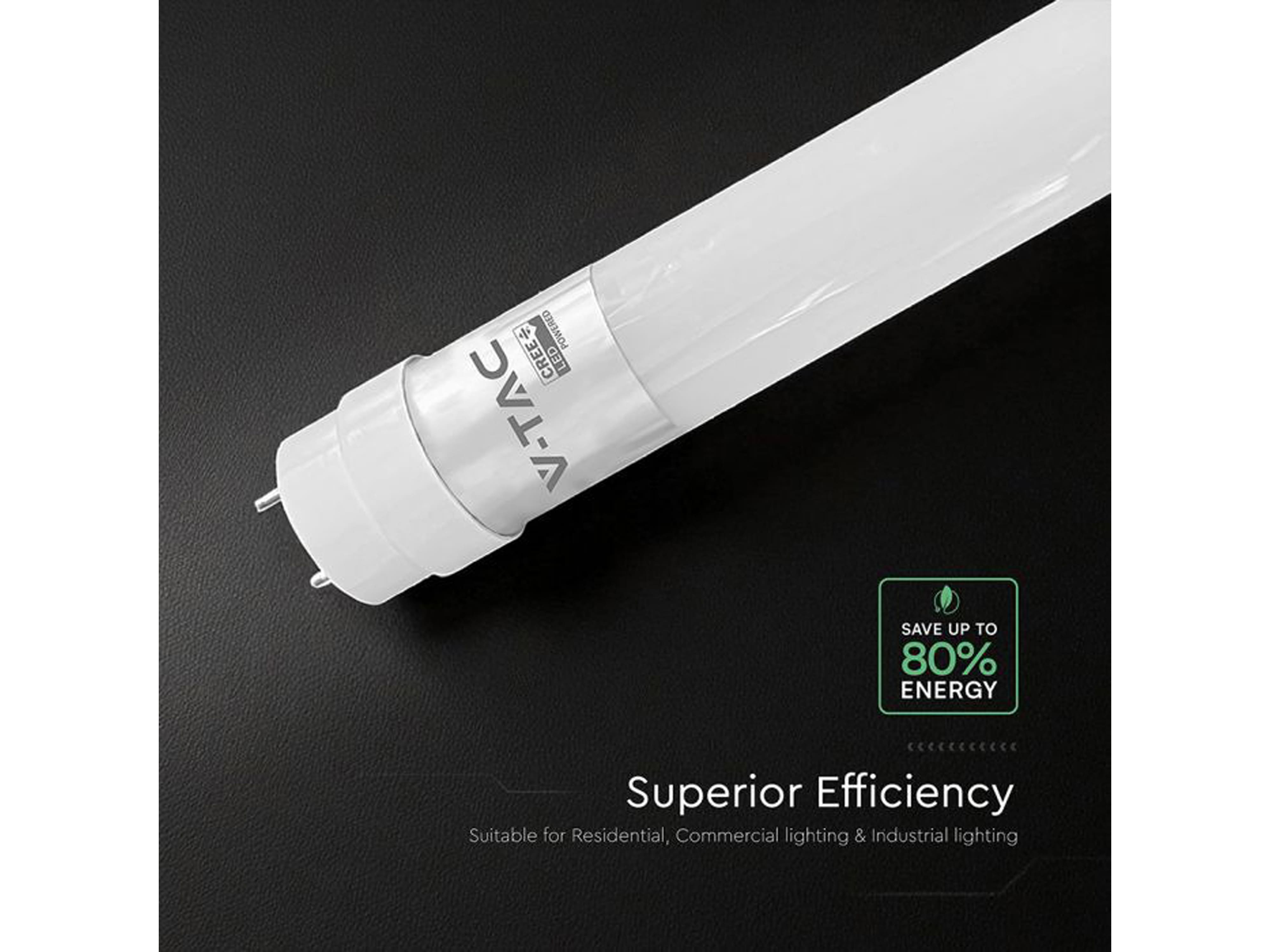 V-TAC LED-Röhre VT-012, 12W, 6500K, EEK: D, 1800lm, kaltweiß, IP20, 120 cm V-TAC LED-Röhre VT-012, 12W, 6500K, EEK: D, 1800lm, kaltweiß, IP20, 120 cm
