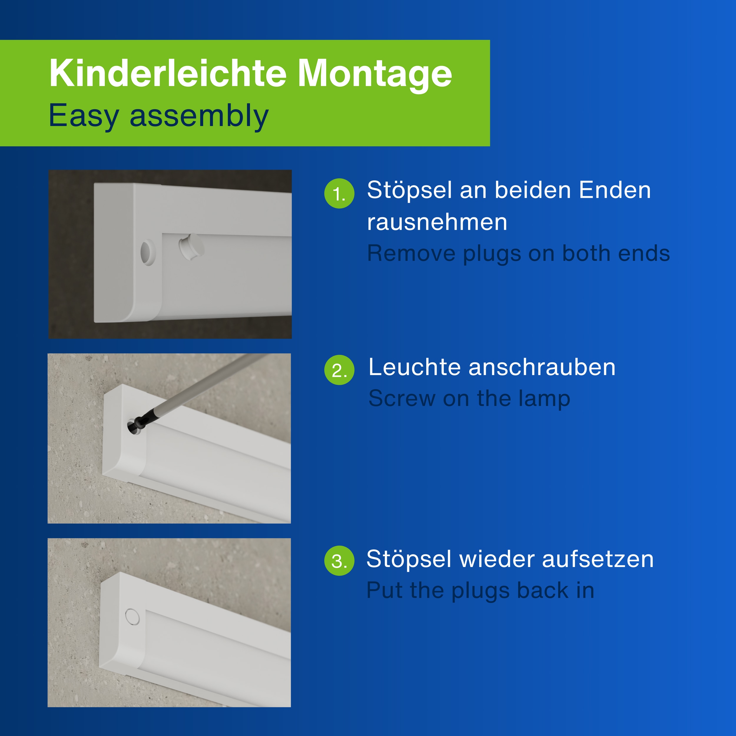 REV LED-Unterbauleuchte, 8W, 3000K, 680lm, warmweiß, IP20, 60 cm REV LED-Unterbauleuchte, 8W, 3000K, 680lm, warmweiß, IP20, 60 cm