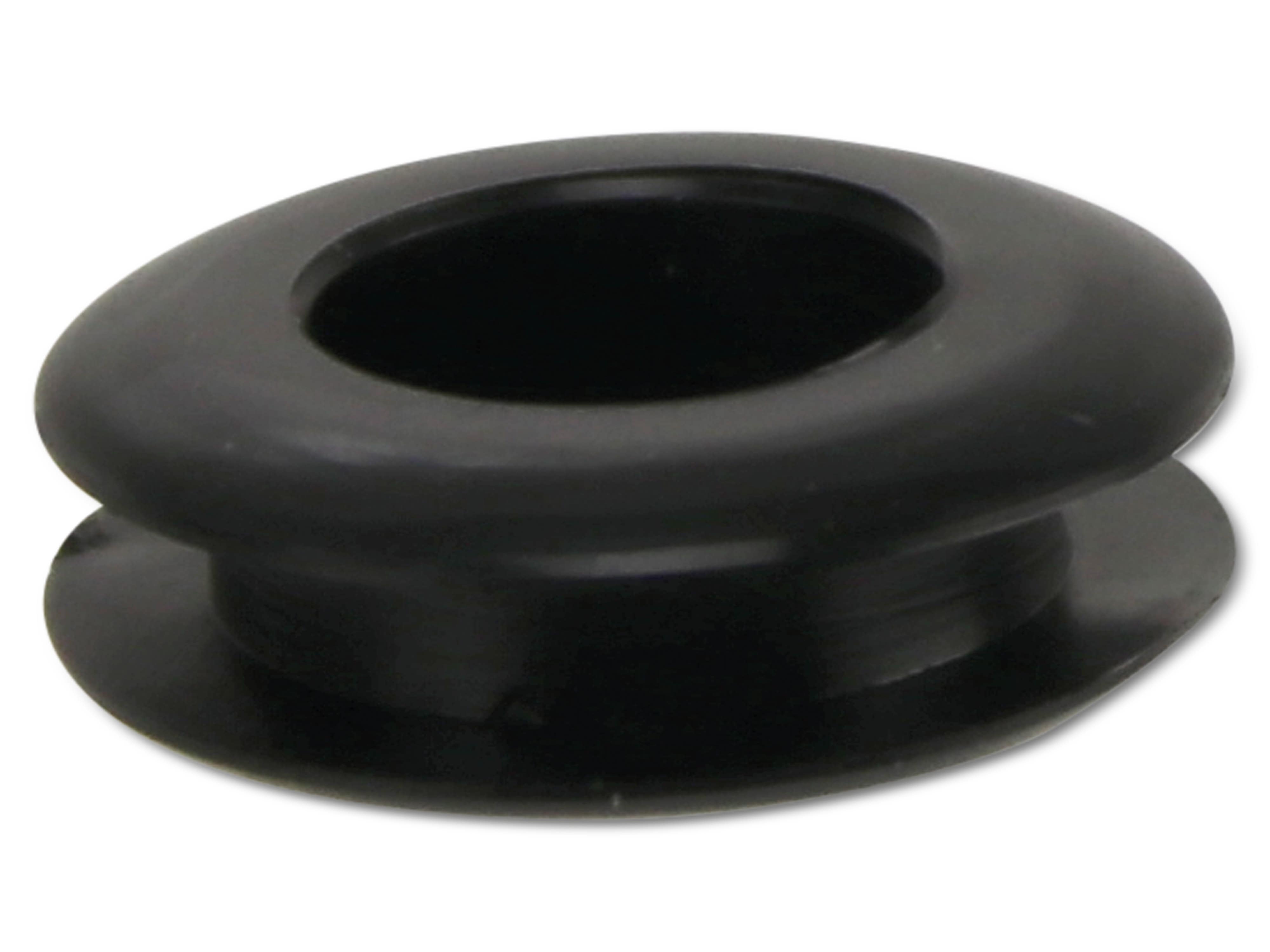 KSS Kabeldurchführungstülle PVC weich, schwarz, Plattenstärke 3,4, LochØ 10,5, geschlossen, 1 Stück KSS Kabeldurchführungstülle PVC weich, schwarz, Plattenstärke 3,4, LochØ 10,5, geschlossen, 1 Stück