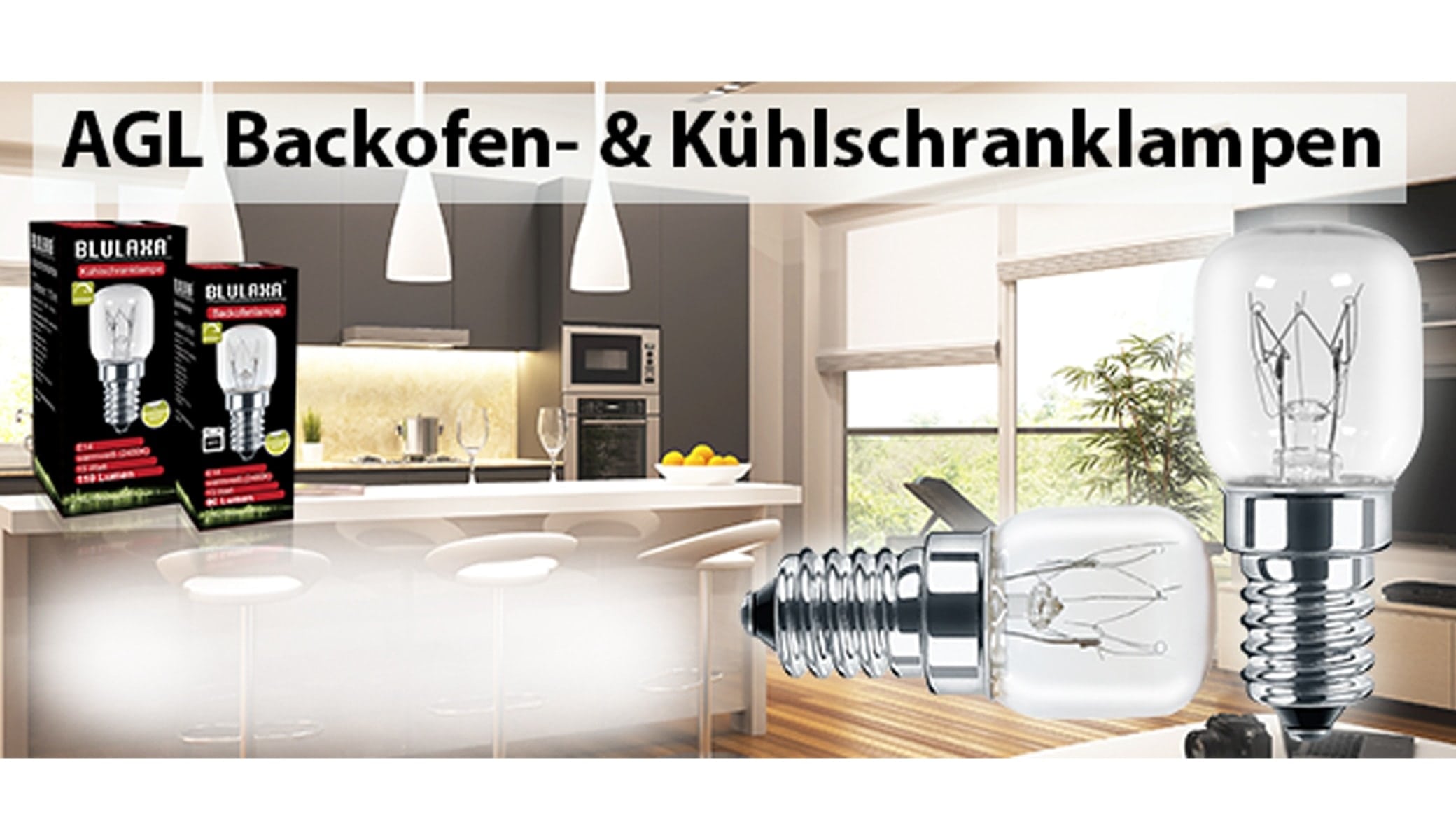 BLULAXA AGL Backofenlampe T22, E14, 15 W, 300°C, 90 lm, 2400K, 22x48 mm BLULAXA AGL Backofenlampe T22, E14, 15 W, 300°C, 90 lm, 2400K, 22x48 mm