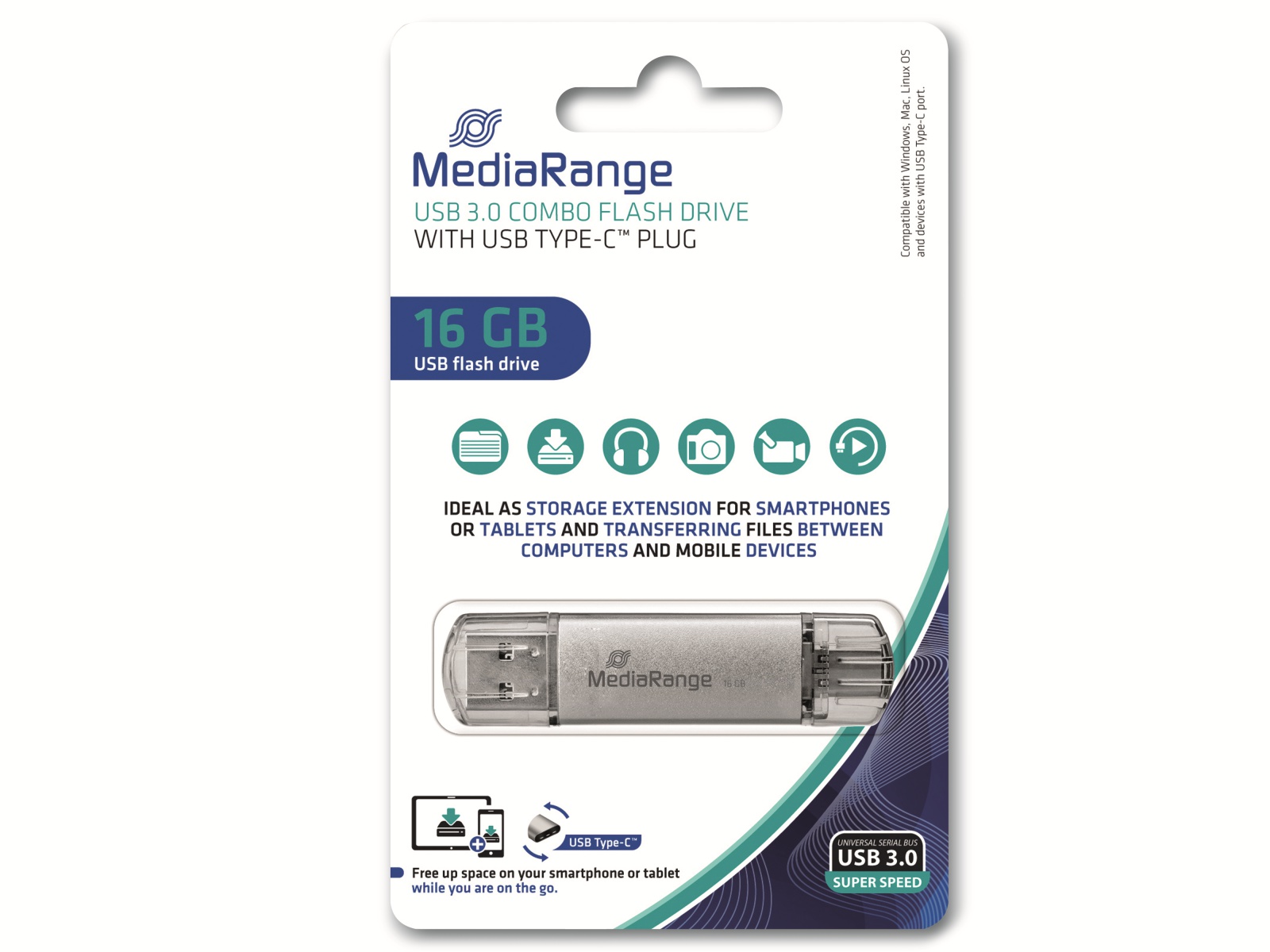 MEDIARANGE USB-Stick MR935, USB 3.0, 16 GB MEDIARANGE USB-Stick MR935, USB 3.0, 16 GB