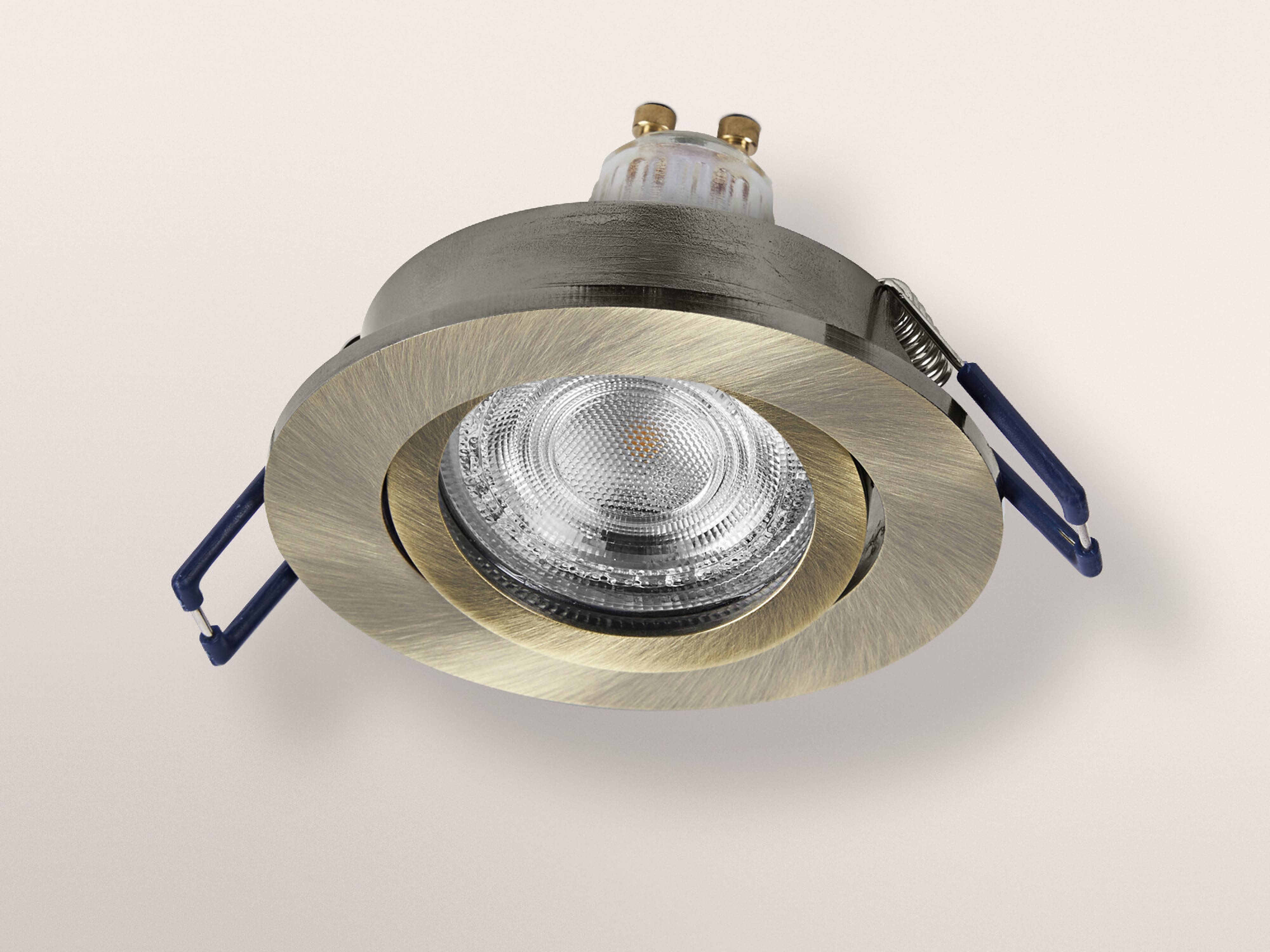 OSRAM LED-Einbauleuchte, GU10, 4,5W, 2700K, 400lm, warmweiß, IP20, Grün-Messing, 3er Set OSRAM LED-Einbauleuchte, GU10, 4,5W, 2700K, 400lm, warmweiß, IP20, Grün-Messing, 3er Set