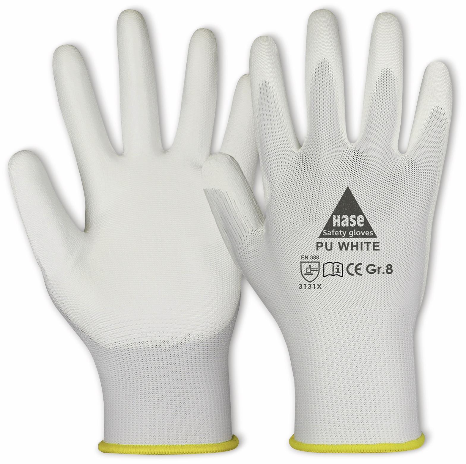 HASE SAFETY GLOVES Arbeitshandschuhe PU, PU white, EN 388, EN 420, weiß, Größe 10 HASE SAFETY GLOVES Arbeitshandschuhe PU, PU white, EN 388, EN 420, weiß, Größe 10