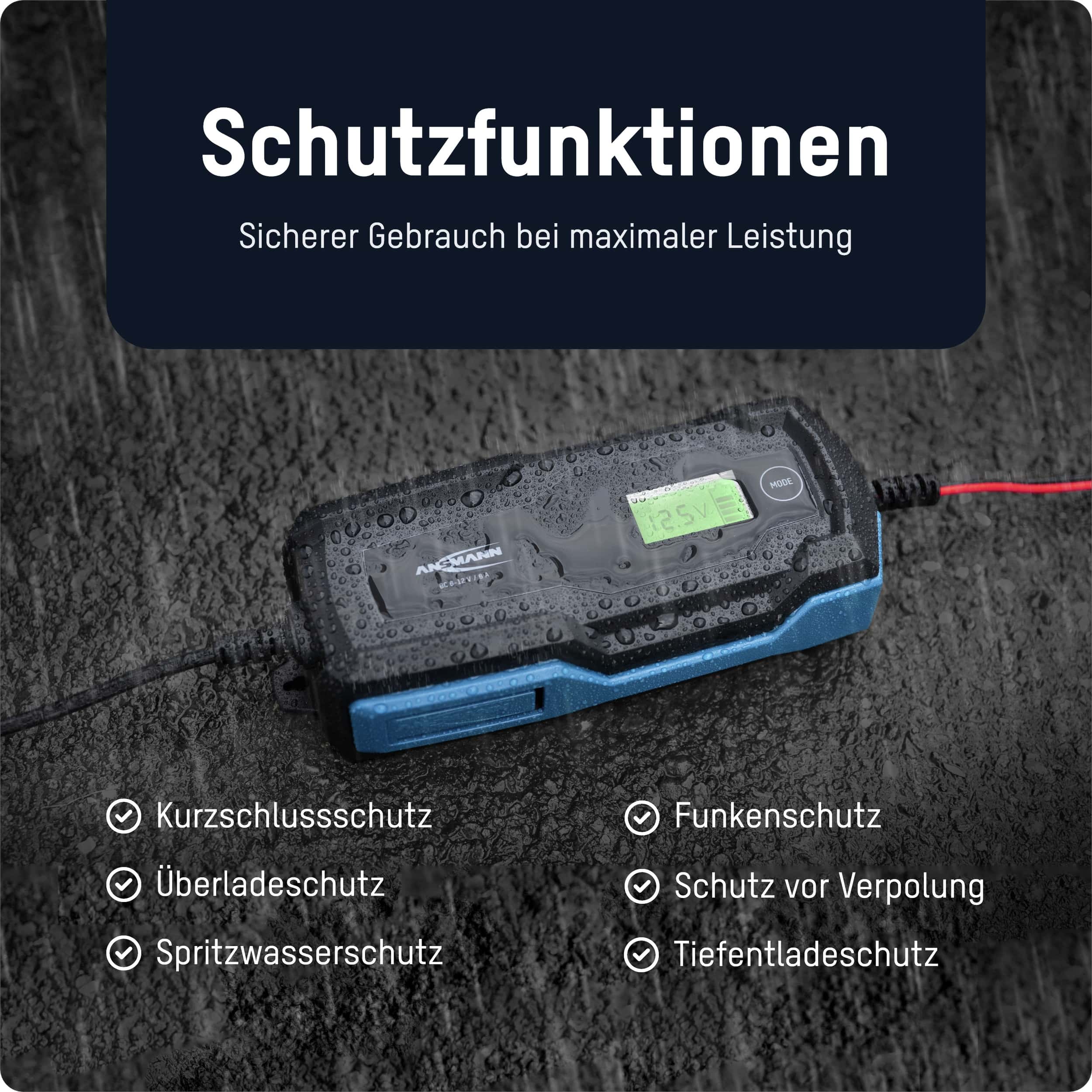 ANSMANN Autobatterie-Ladegerät + KFZ-Batterietester ANSMANN Autobatterie-Ladegerät + KFZ-Batterietester