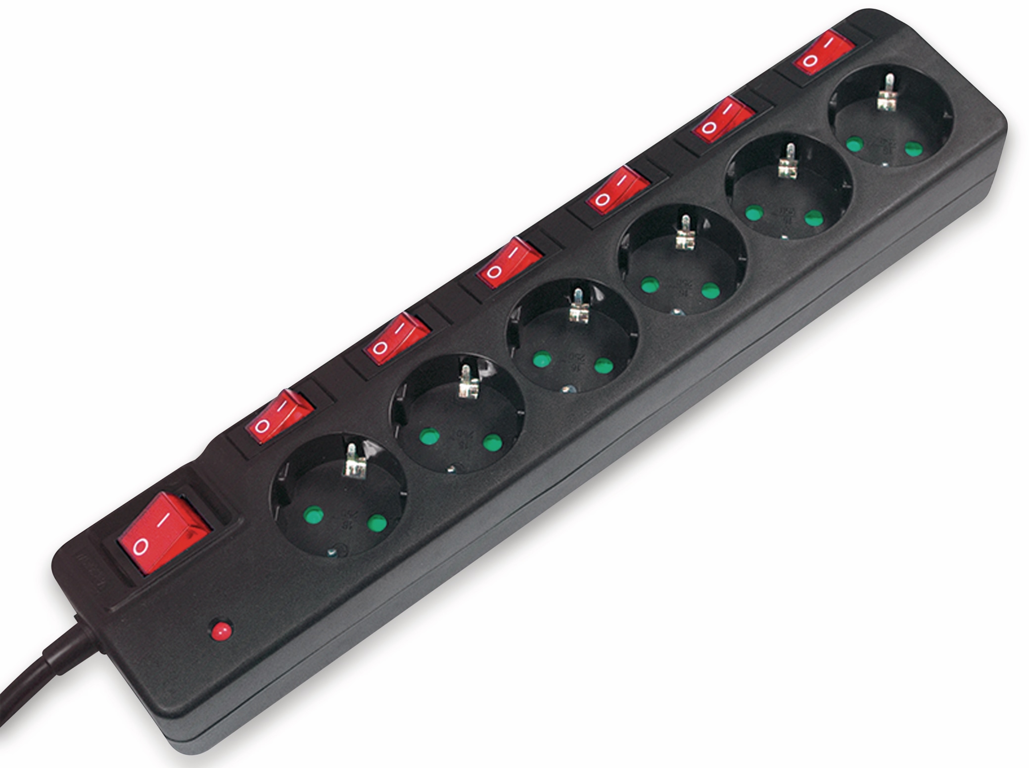 LOGILINK Steckdosenleiste LPS233, 6-fach, schwarz LOGILINK Steckdosenleiste LPS233, 6-fach, schwarz