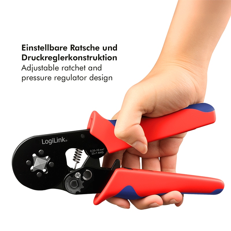 LOGILINK Selbsteinstellende Crimpzange, für Aderendhülsen 0,25 - 10 mm² LOGILINK Selbsteinstellende Crimpzange, für Aderendhülsen 0,25 - 10 mm²