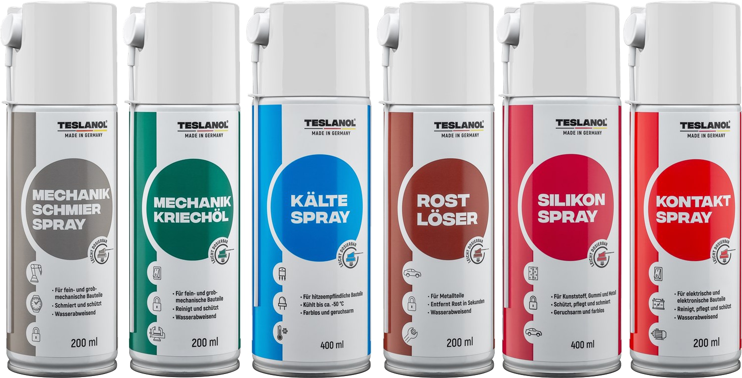 TESLANOL Automechanik-Spray-Set, 6-teilig
