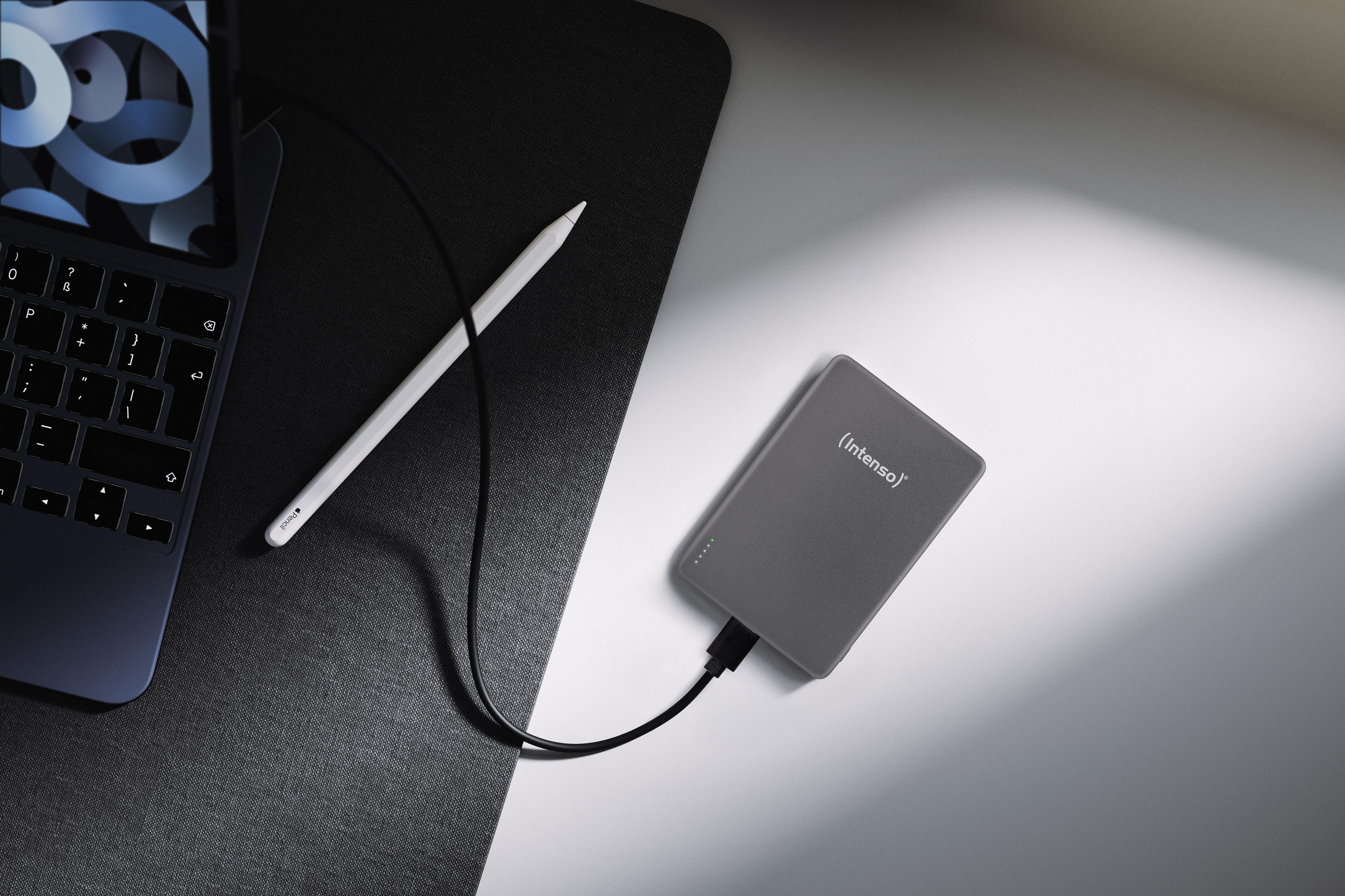 INTENSO Powerbank Magnetic Wireless, MW 5000, 5000 mAh, grau INTENSO Powerbank Magnetic Wireless, MW 5000, 5000 mAh, grau