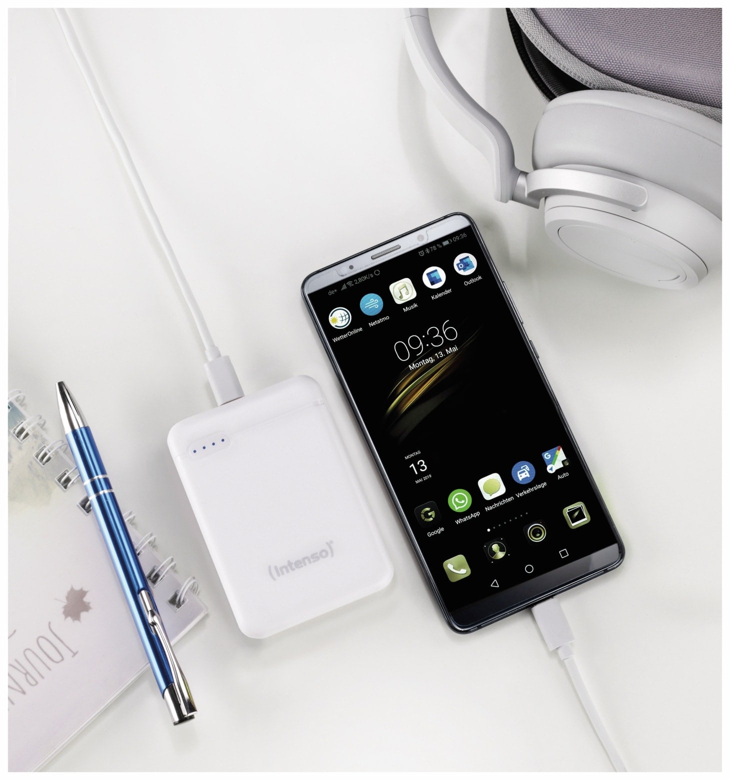 INTENSO USB Powerbank 7313522 XS 5000, 5.000 mAh, weiß INTENSO USB Powerbank 7313522 XS 5000, 5.000 mAh, weiß